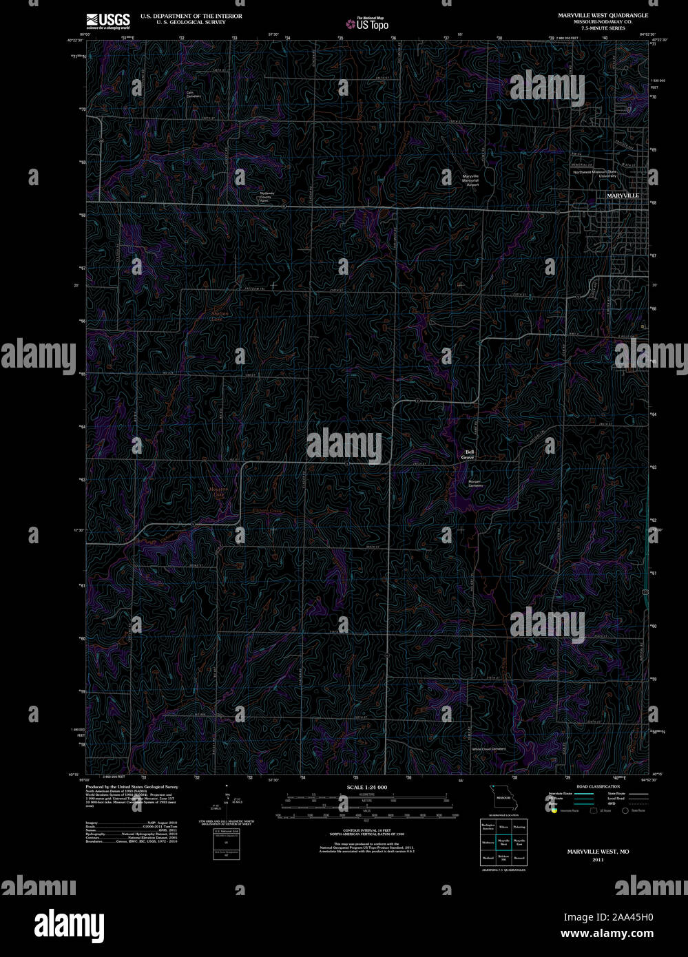 Map of maryville missouri hires stock photography and images Alamy
