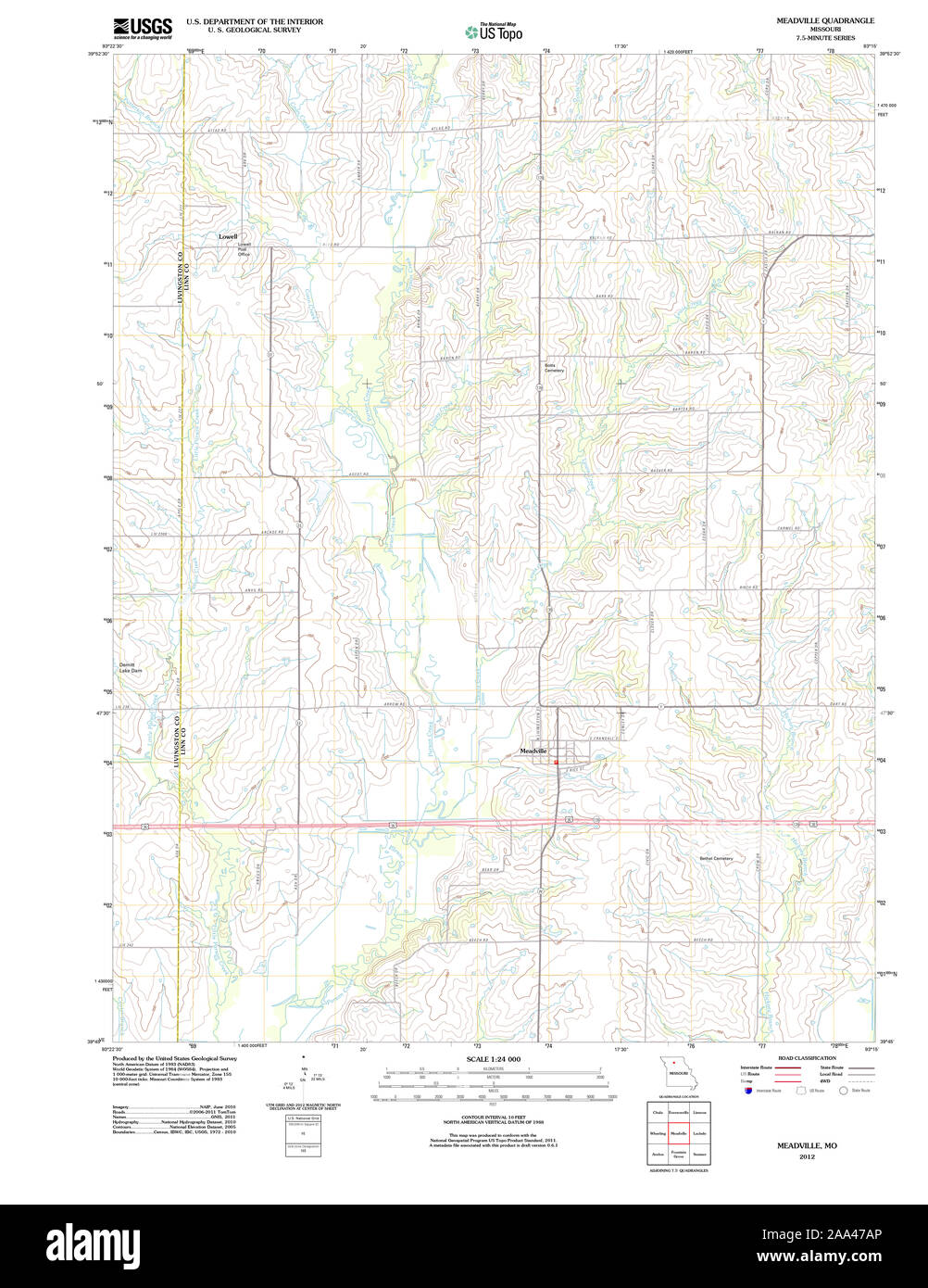Map of meadville hires stock photography and images Alamy