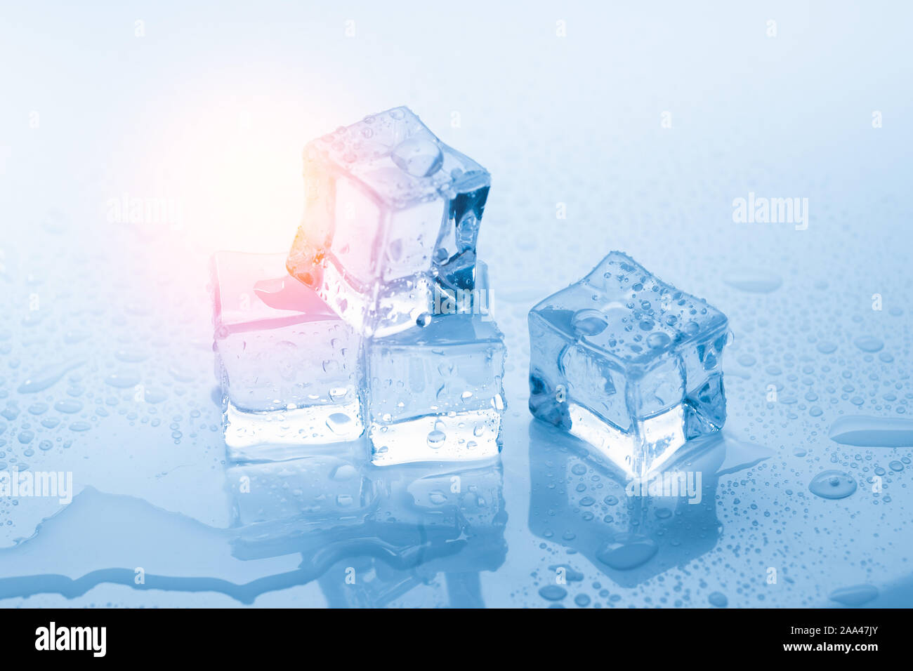 Ice Cube Melting In The Sun