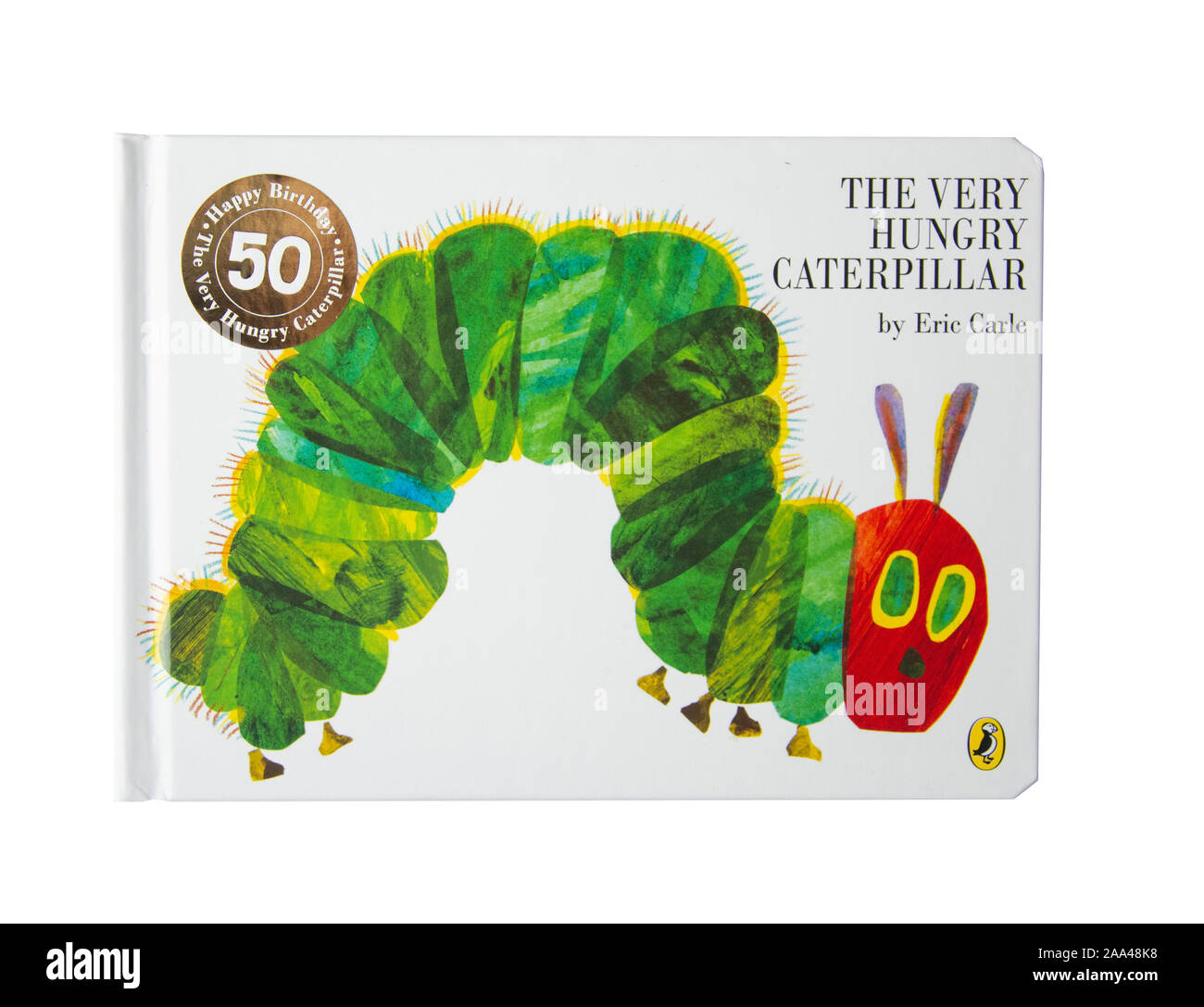 'The Very Hungry Caterpillar' children's book by Eric Carle, Greater London, England, United Kingdom Stock Photo