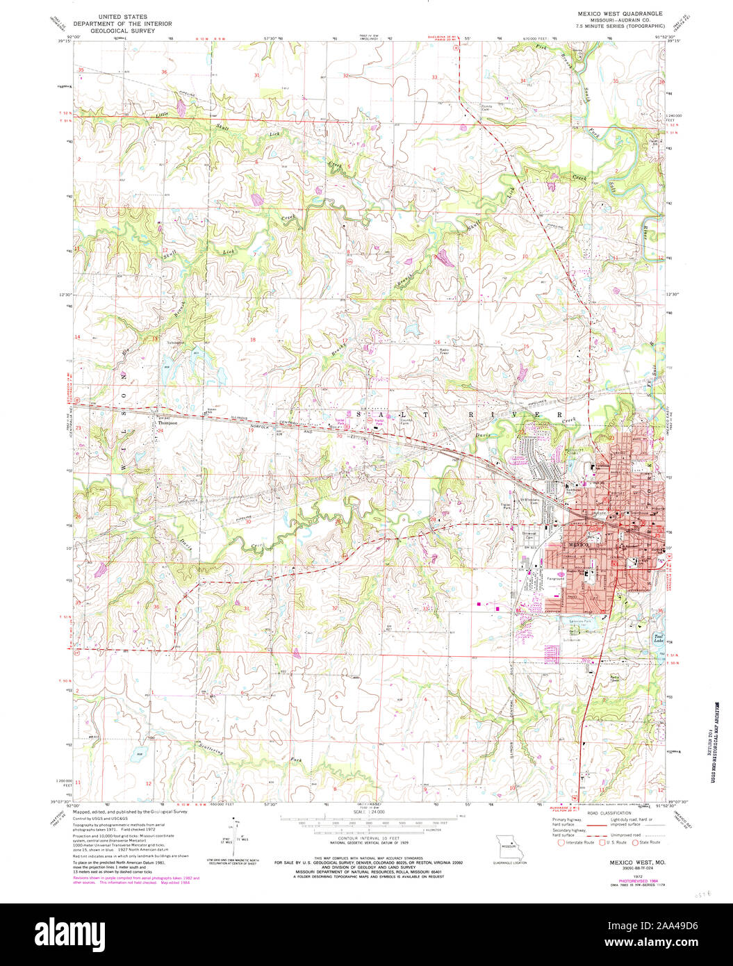 Mexico missouri map Cut Out Stock Images & Pictures Alamy
