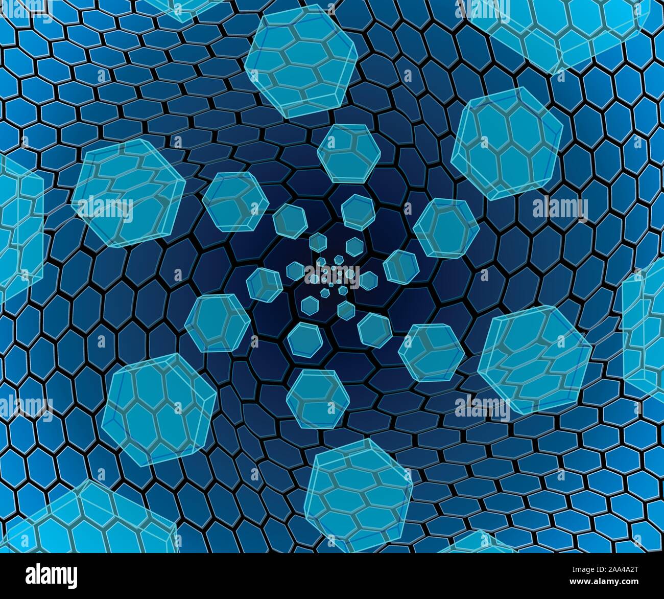 Falling hexagons Stock Vector