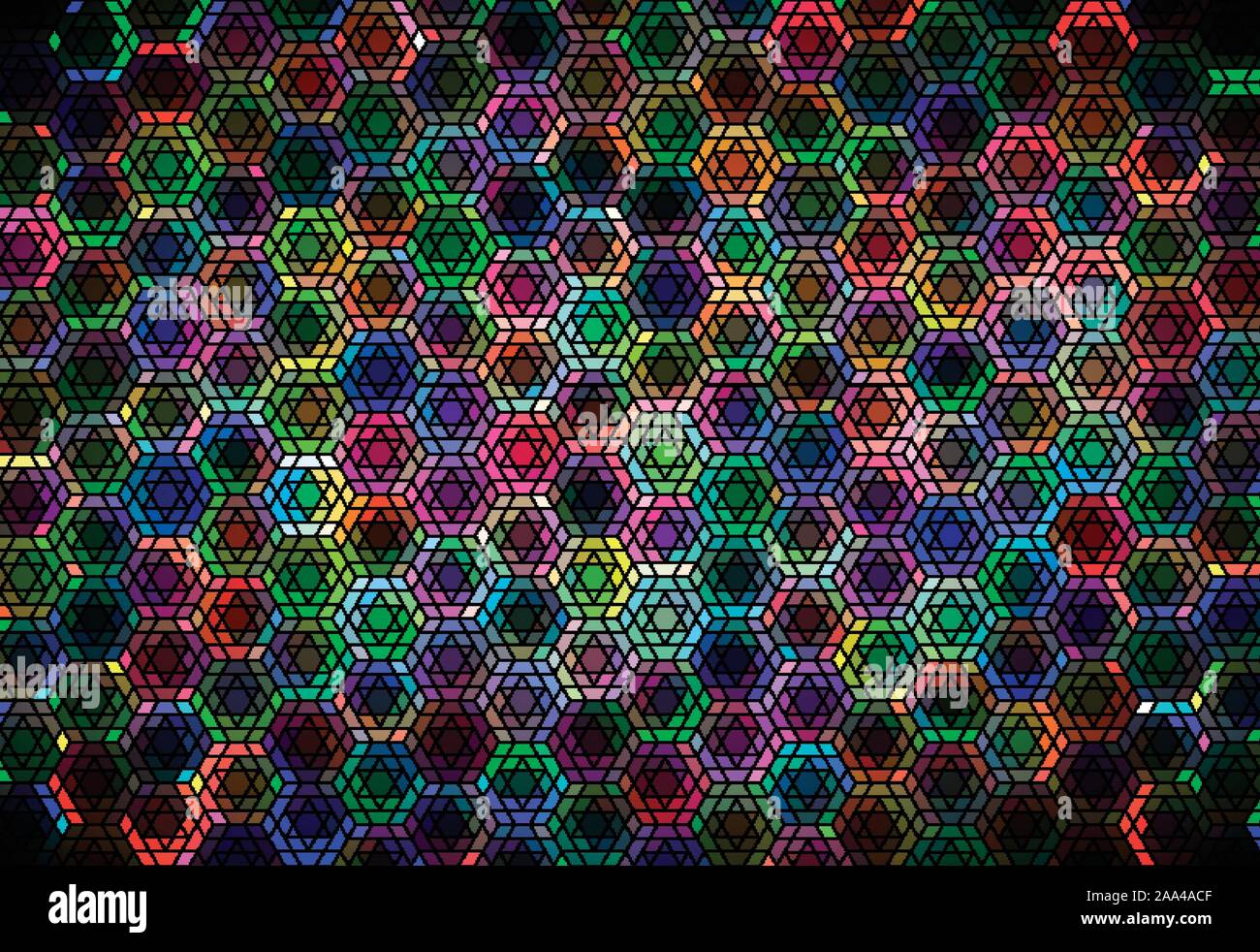 Hexagonal ornament Stock Vector