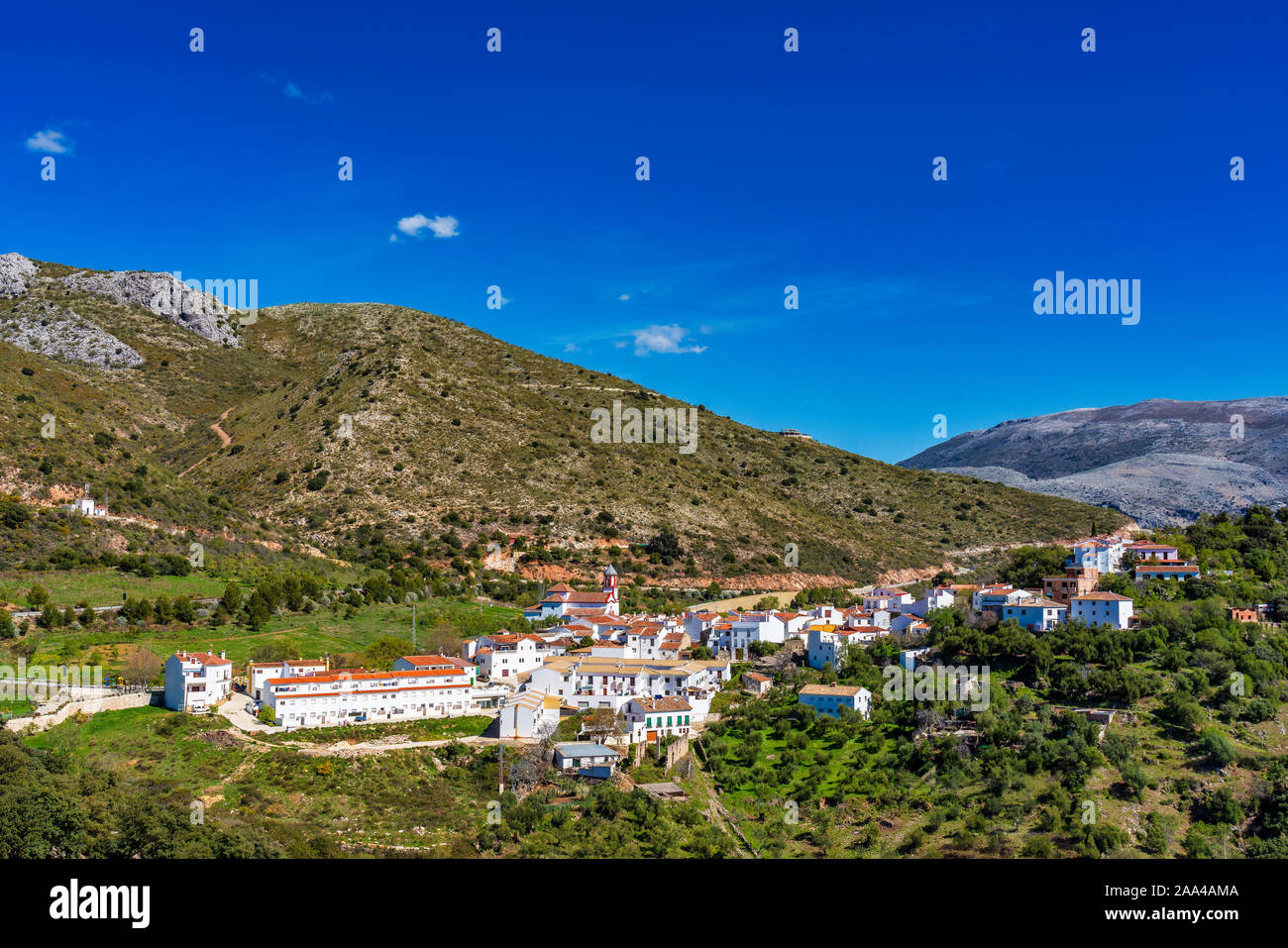 The smallest town in the Ronda region, Atajate, Andalusia, Spain, Iberian Peninsula Stock Photo