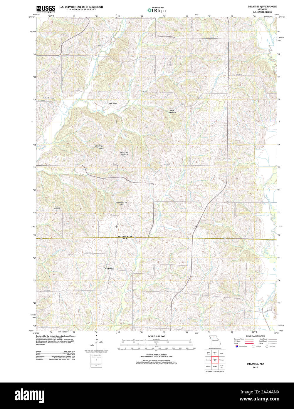 Map of milan missouri hires stock photography and images Alamy