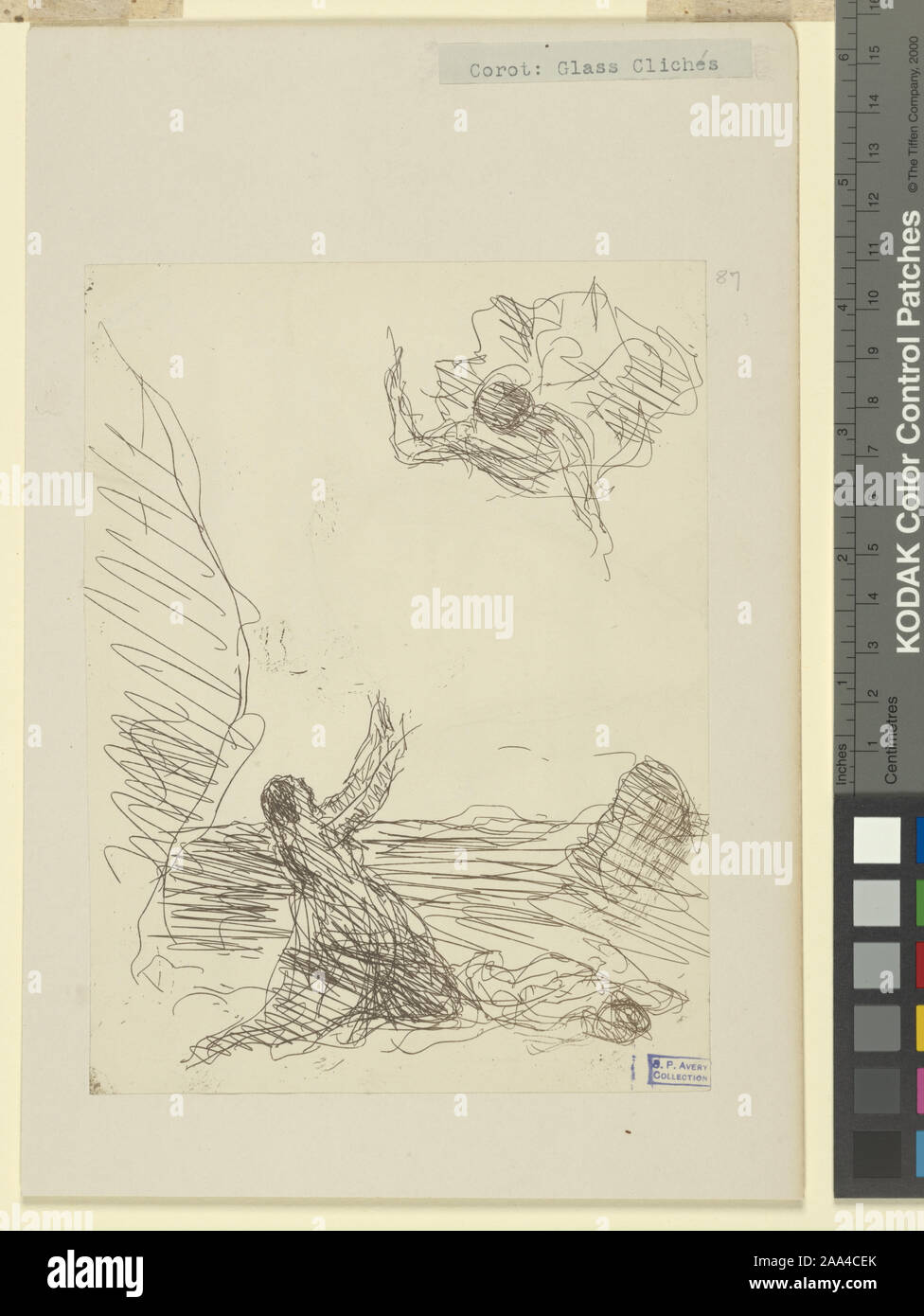 Forms part of Samuel Putnam Avery Collection. Citation/Reference: D87; Agar et l'Ange Stock Photo