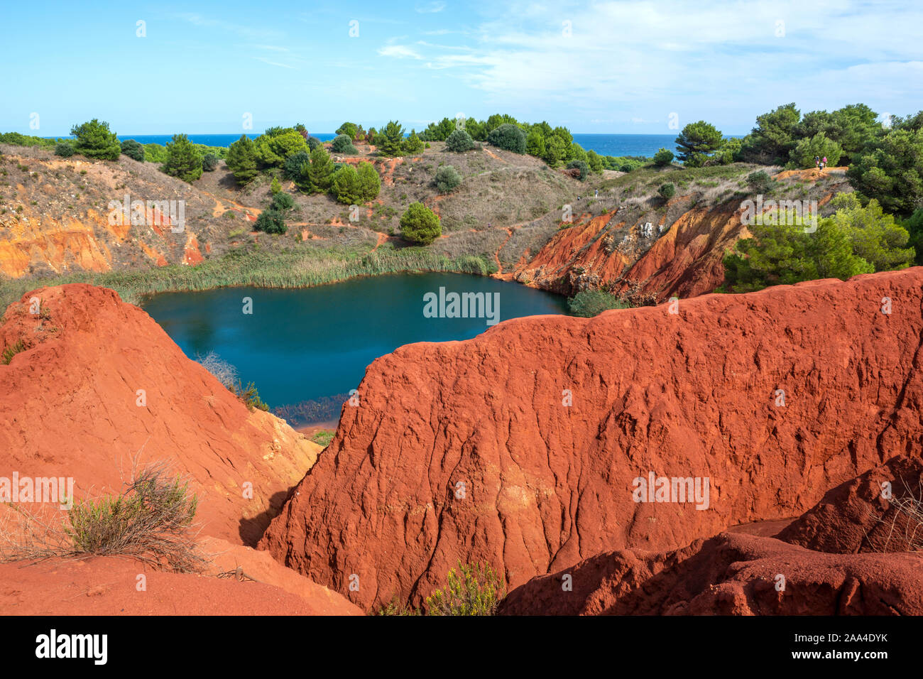 Lake of Bauxite, an abandoned and flooded bauxite quarry near Otranto