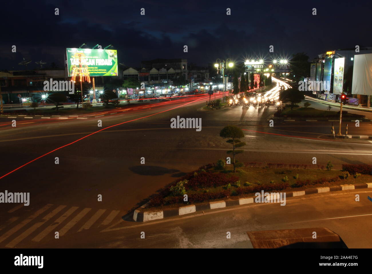 Banda Aceh, April 20, 2011. Situation and  environment of the Simpang Surabaya intersection, Banda Aceh, Sumatra, Indonesia, before the fly over bridge was built. Stock Photo