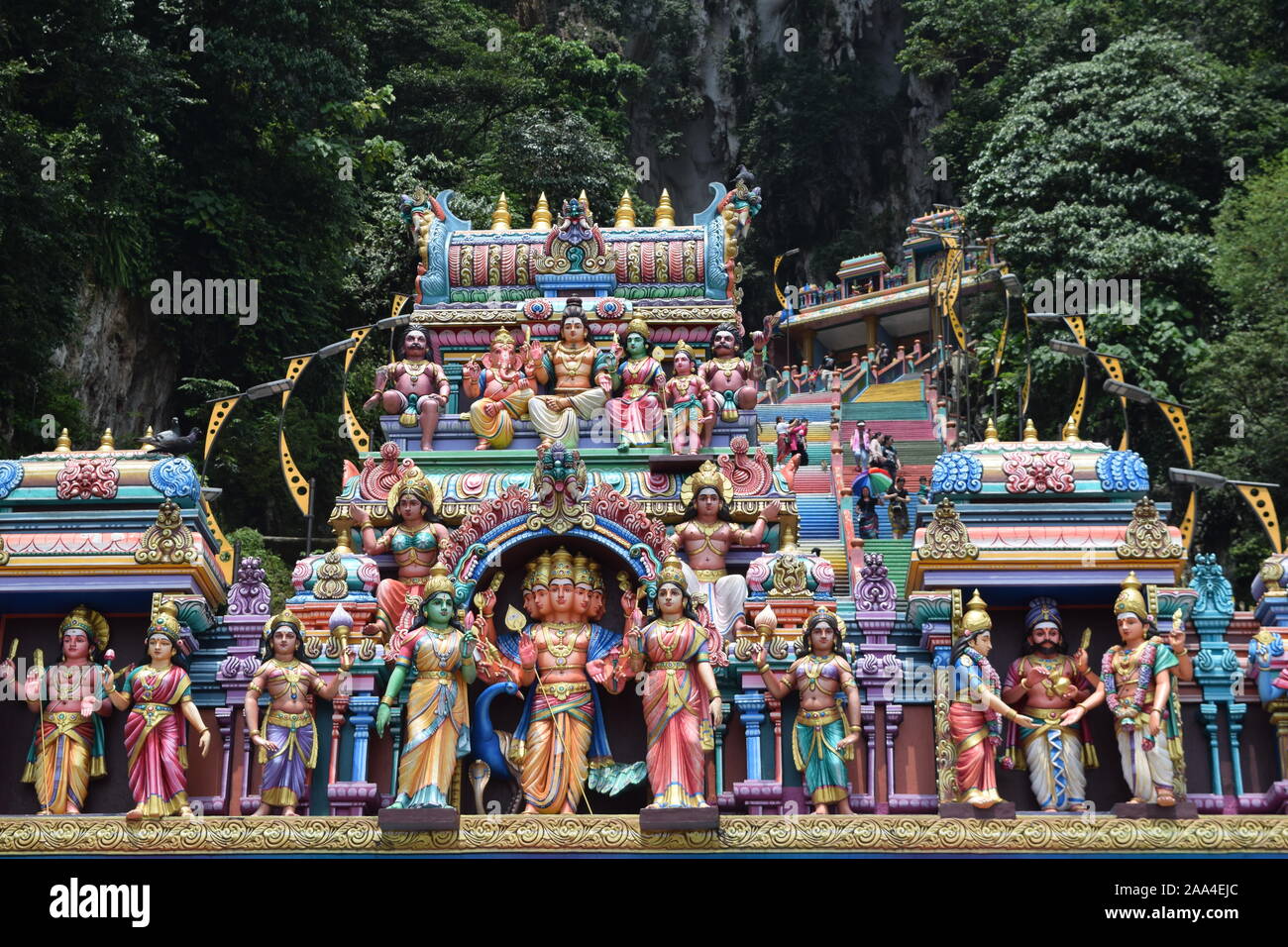 Images from Batu Caves, a Hindu Shrine in Selangor, Malaysia Stock Photo