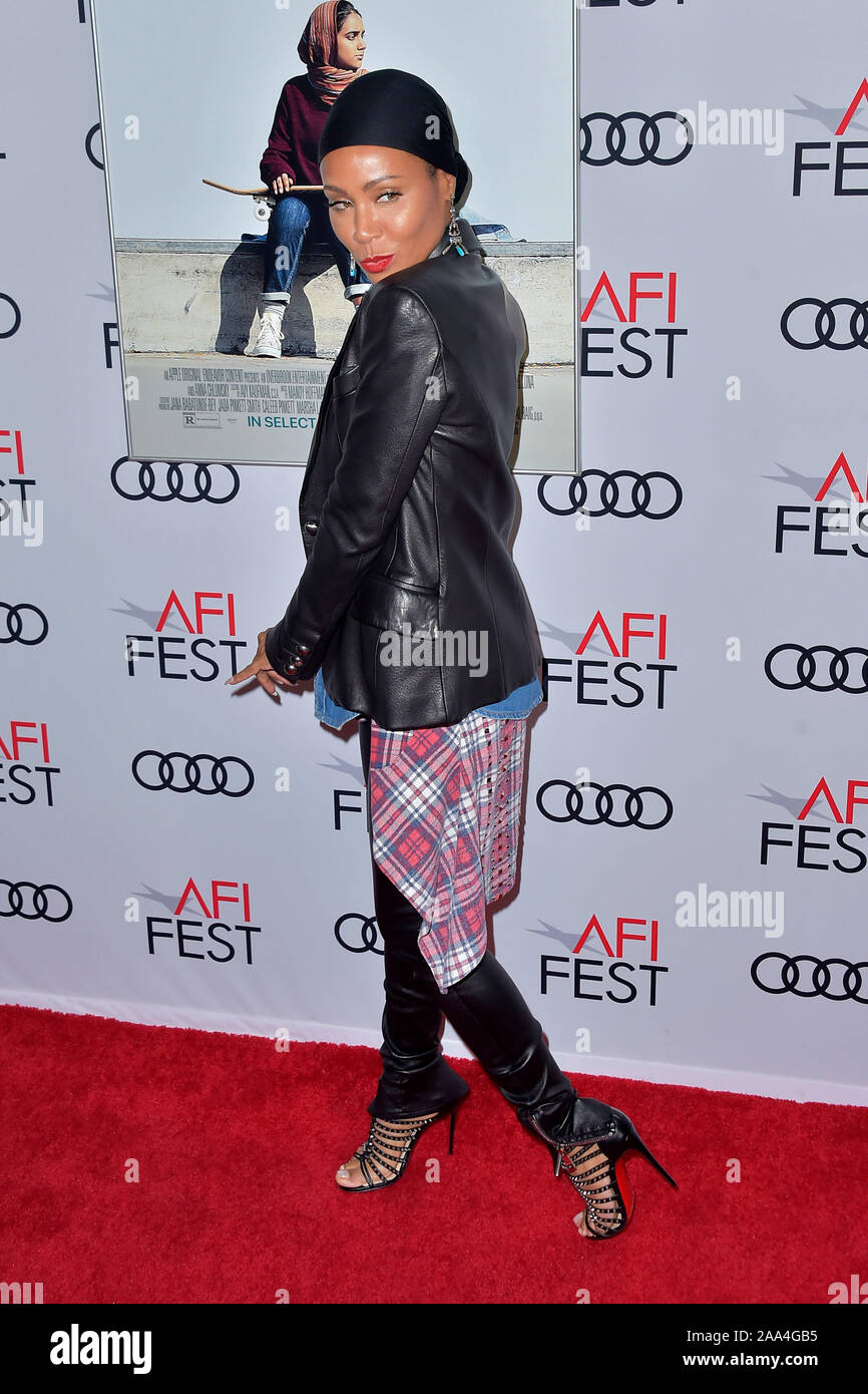 Jada Pinkett Smith attending the 'Hala' screening at the AFI Fest 2019 at TCL Chinese Theatre on November 18, 2019 in Los Angeles, California. Stock Photo