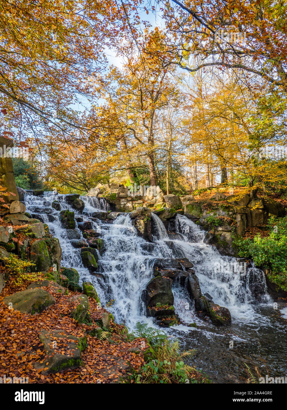 The Cascade Waterfall Windsor Great Park Virginia Water Surrey the-cascade-waterfall-windsor-great-park-virginia-water-surrey