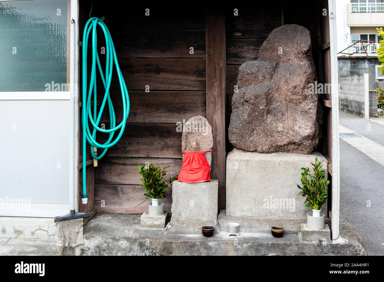 Impressions from the Japanese countryside Altar with Jizo figure and