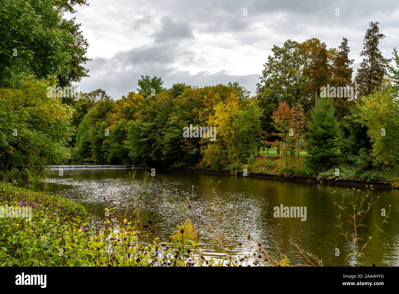 Guelph Riverside Park in Autumn Stock Photo