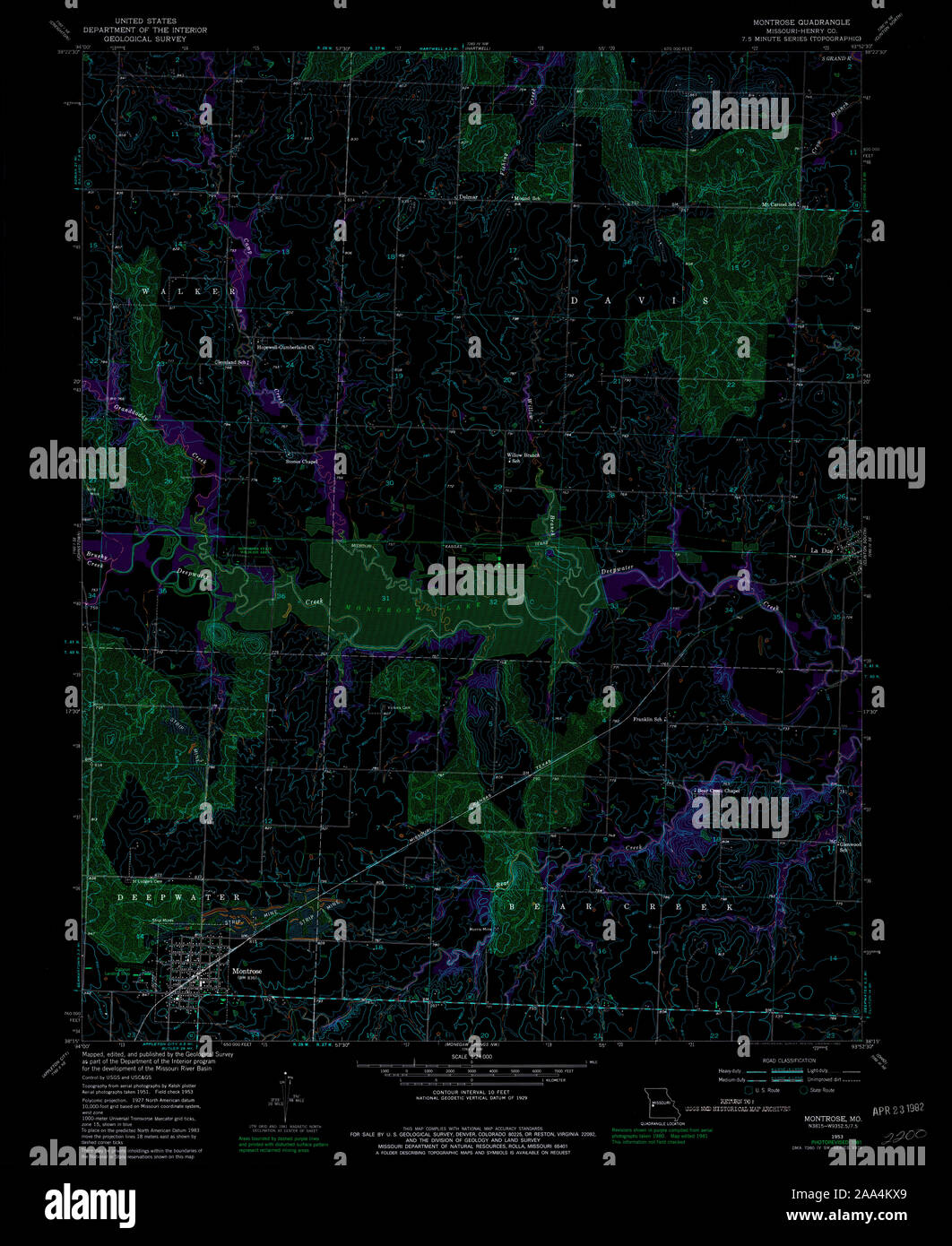 Montrose missouri map hires stock photography and images Alamy