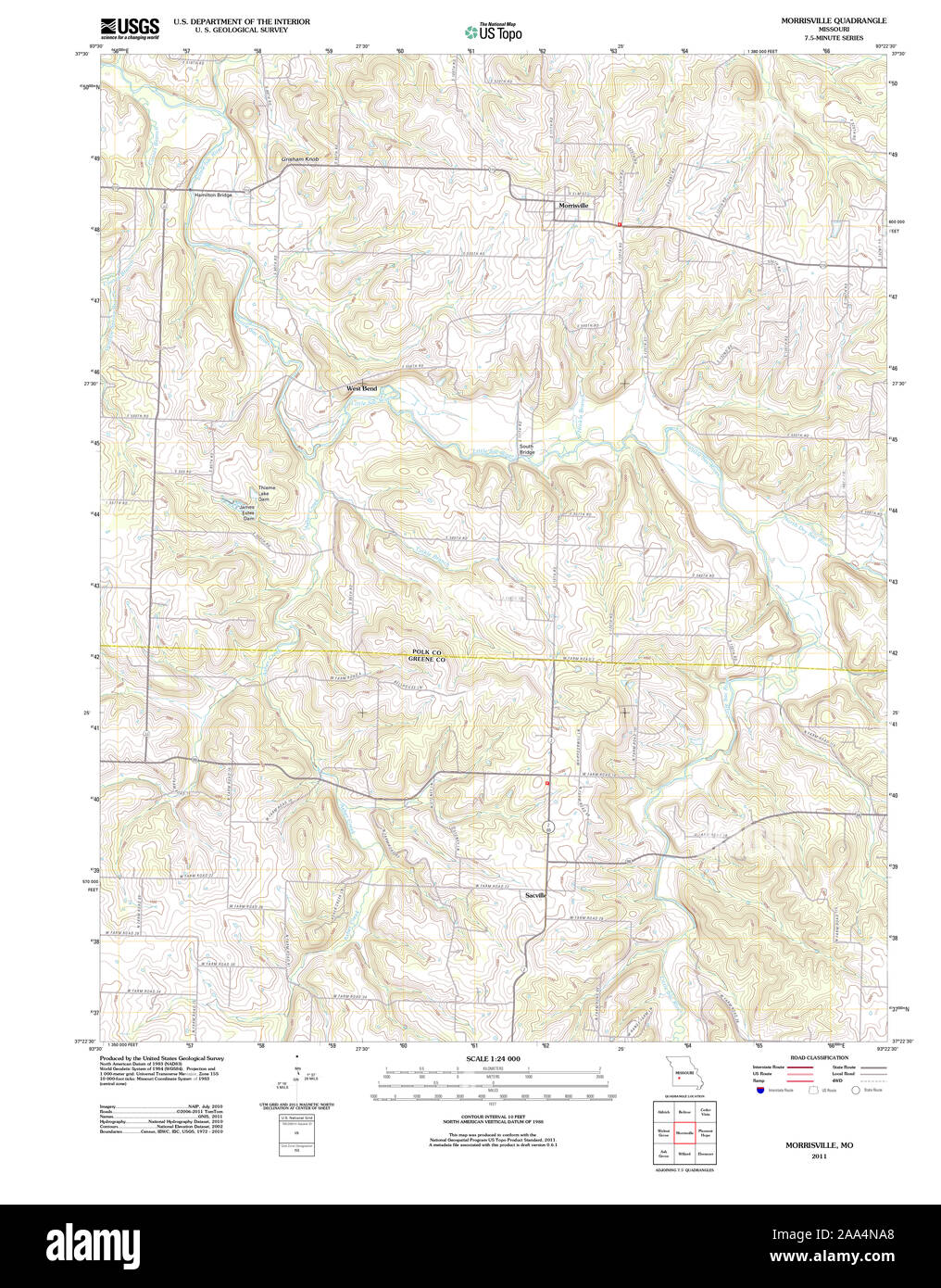 Map of morrisville missouri Cut Out Stock Images & Pictures Alamy