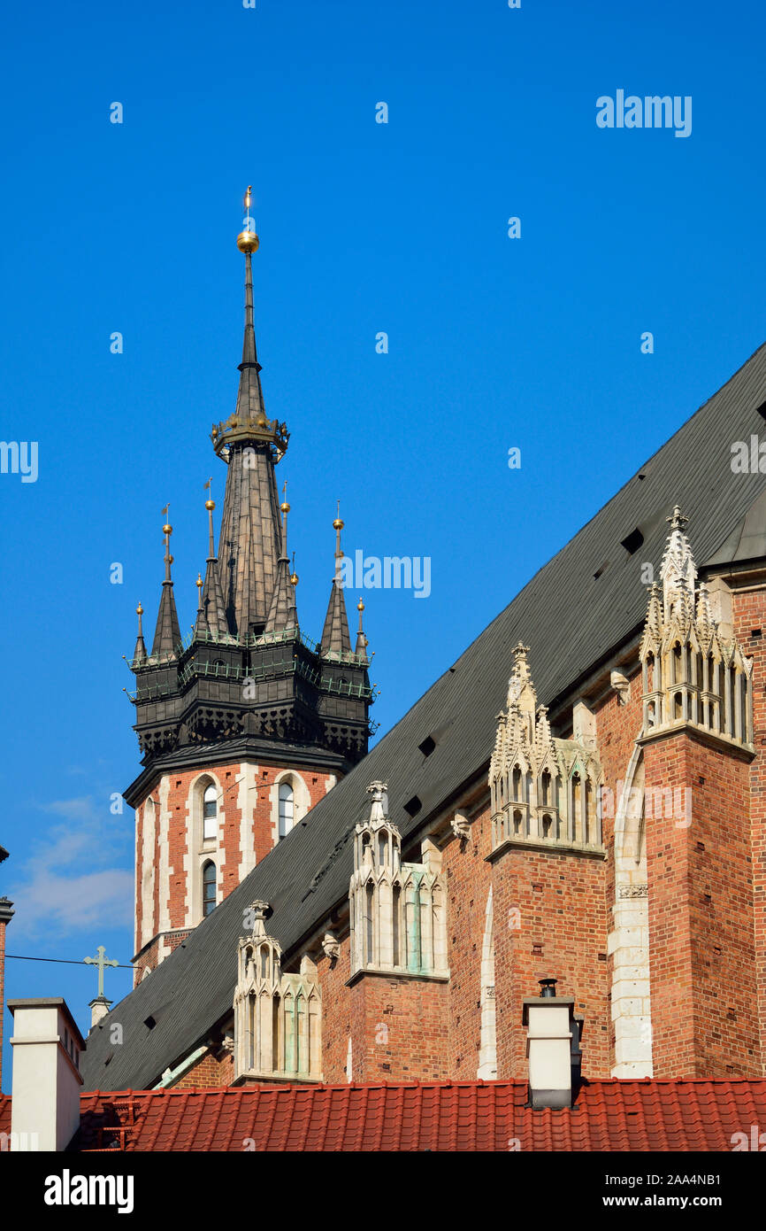 St. Mary's Basilica. Krakow, Poland Stock Photo