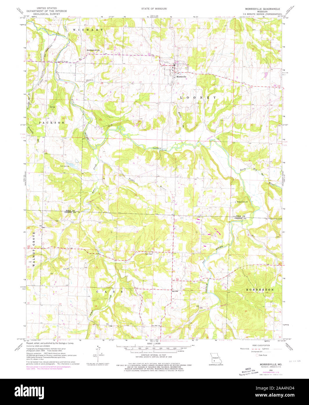 Map of morrisville missouri hires stock photography and images Alamy