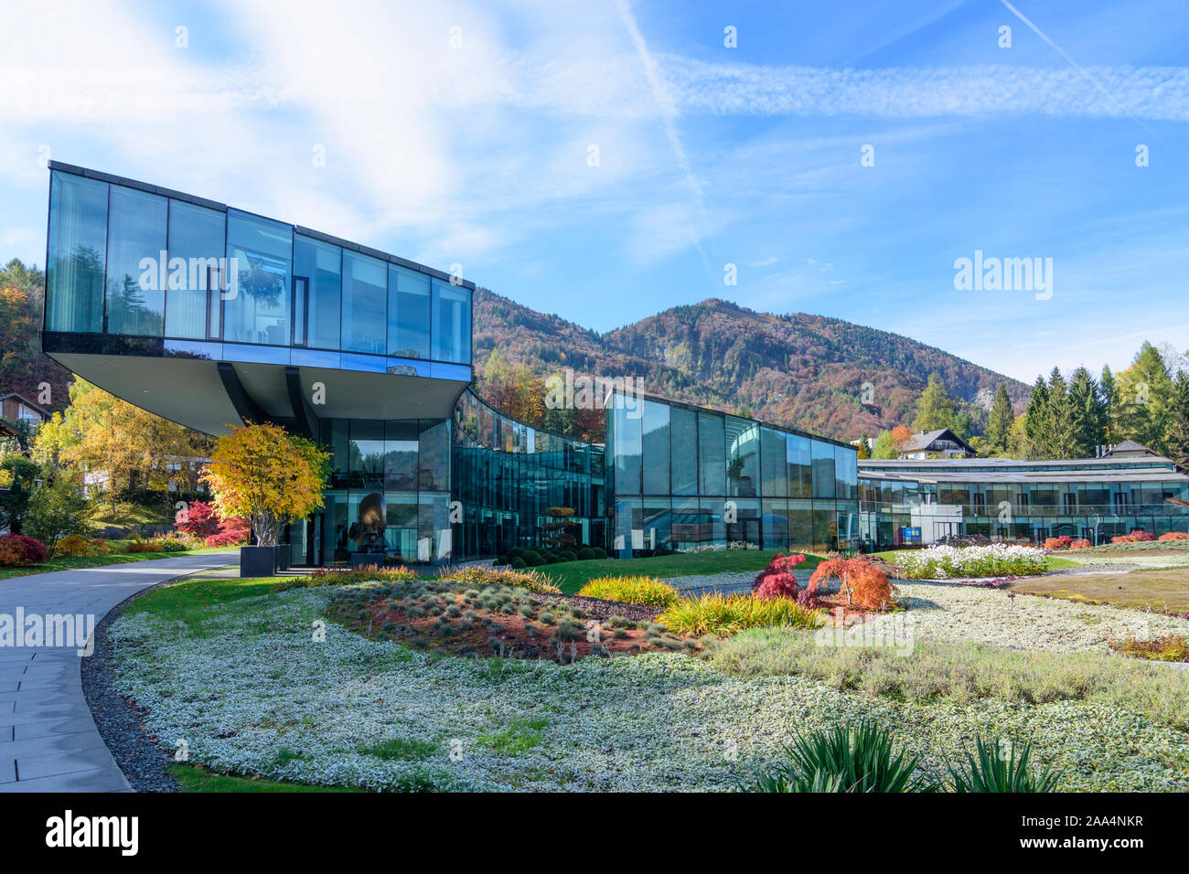 Fuschl am See: Red Bull Headquarters in Salzkammergut, Salzburg, Austria  Stock Photo - Alamy