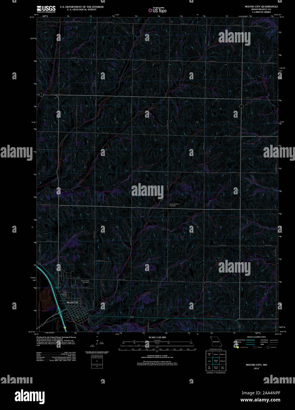 Mound city missouri map hires stock photography and images Alamy