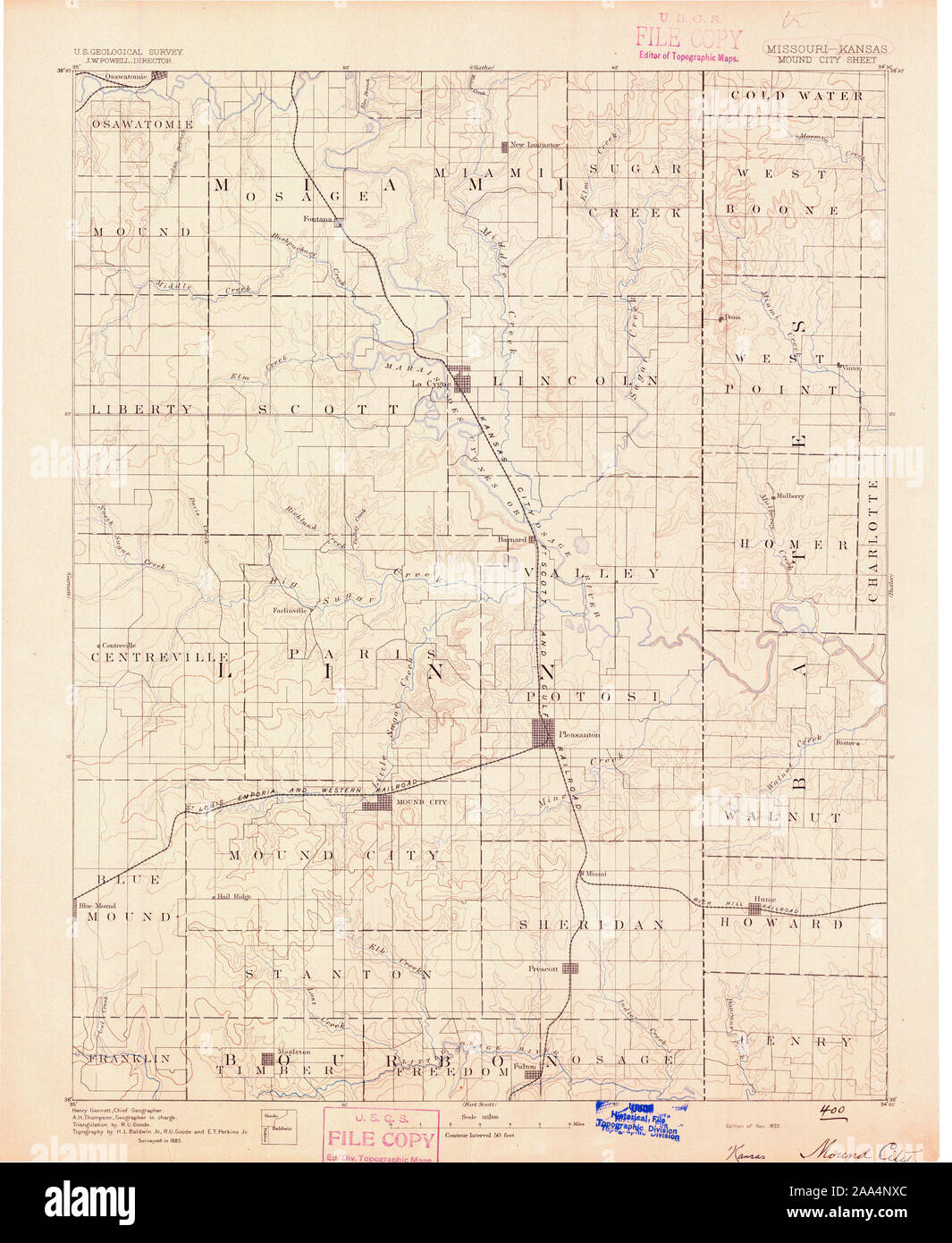 Mound city missouri map hires stock photography and images Alamy