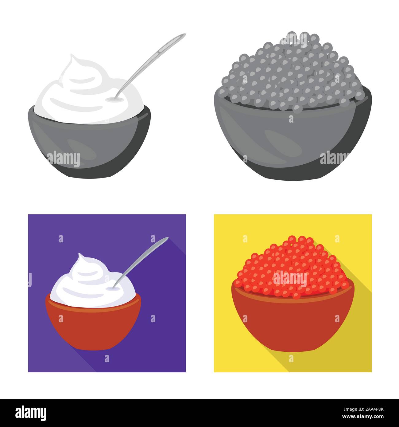 Vector illustration of taste and product icon. Collection of taste and ...