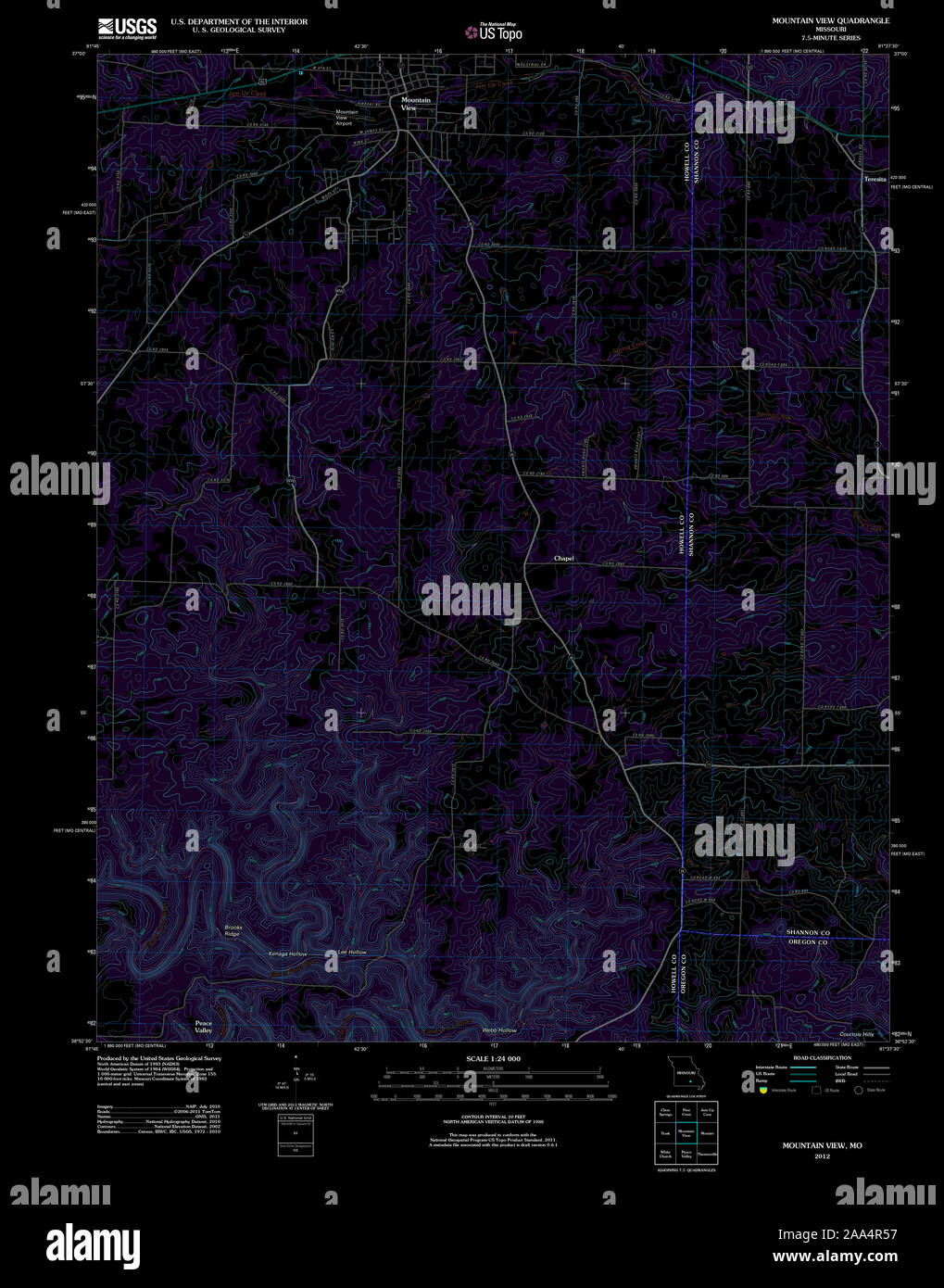 Map of mountain view missouri hires stock photography and images Alamy