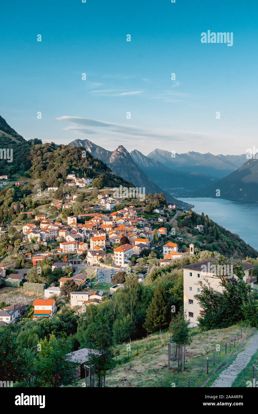 Lugano, Switzerland. 29th Nov, 2020. General view of Monte Bré