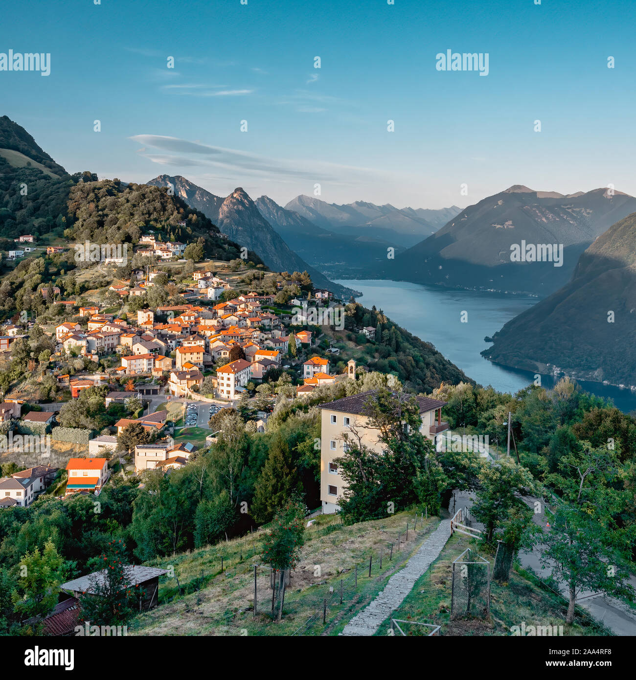 Lugano, Switzerland. 29th Nov, 2020. General view of Monte Bré