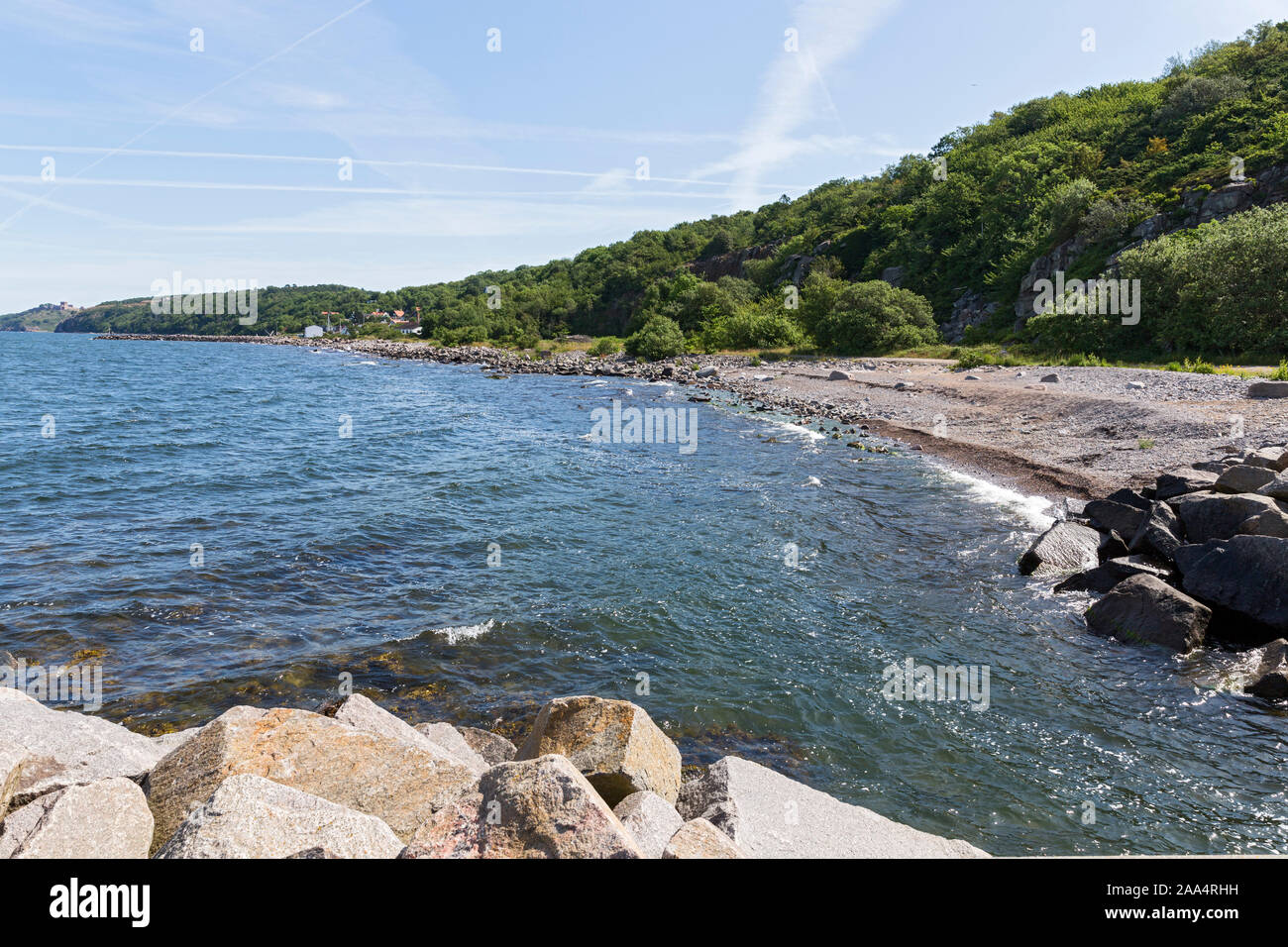 Bornholm, Ringebakker, Kueste, Meer, Vang, Burg Hammershus Stock Photo