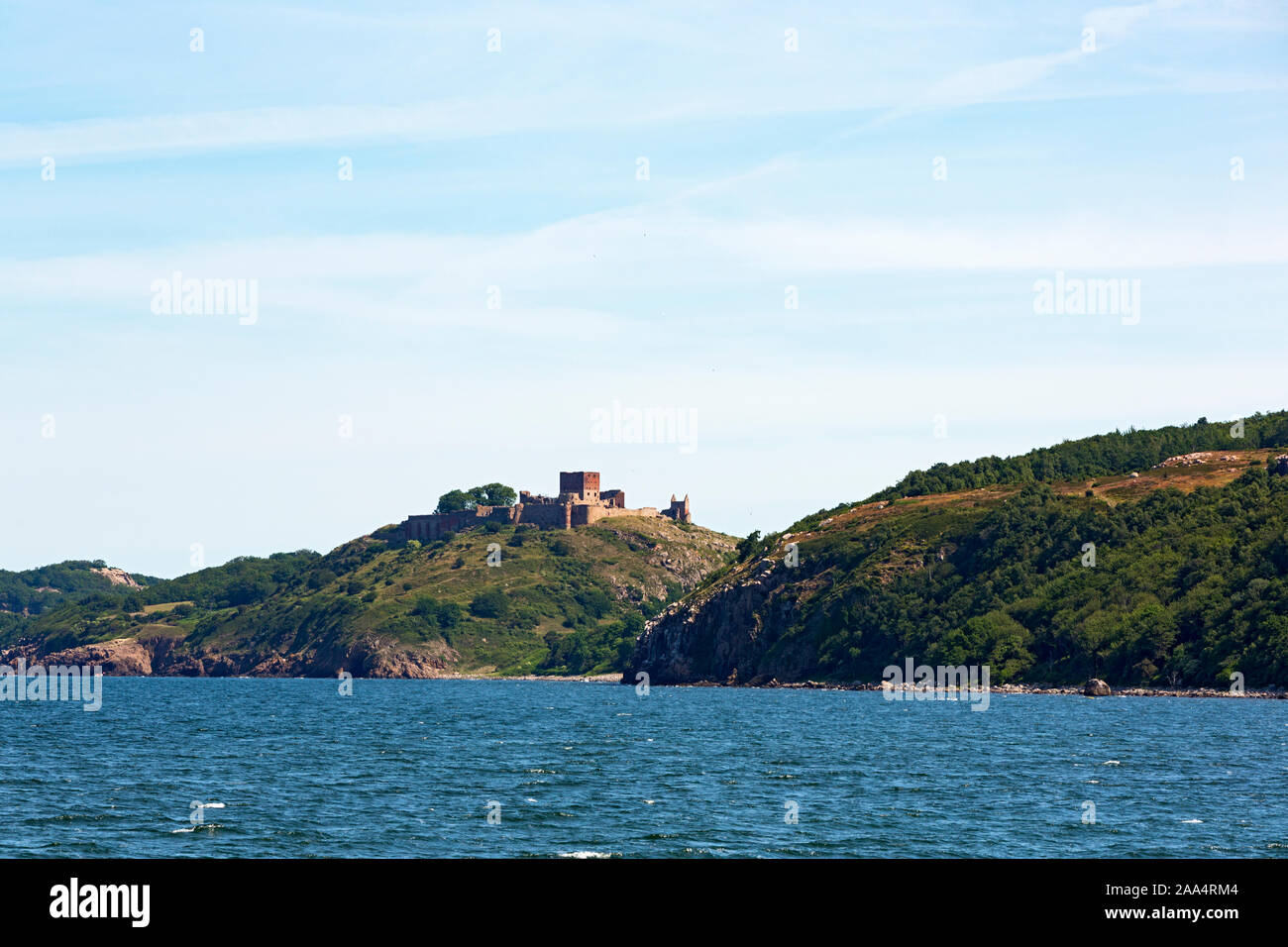 Bornholm, Ringebakker, Kueste, Meer, Burg Hammershus Stock Photo Alamy