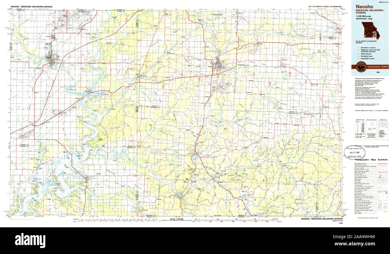 Map of neosho missouri hi-res stock photography and images - Alamy