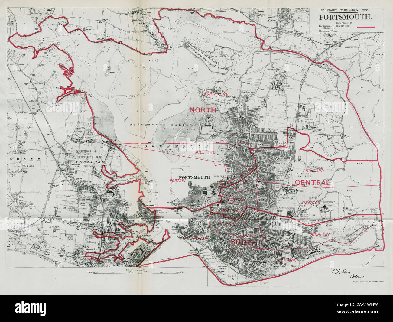 Gosport map hi-res stock photography and images - Alamy