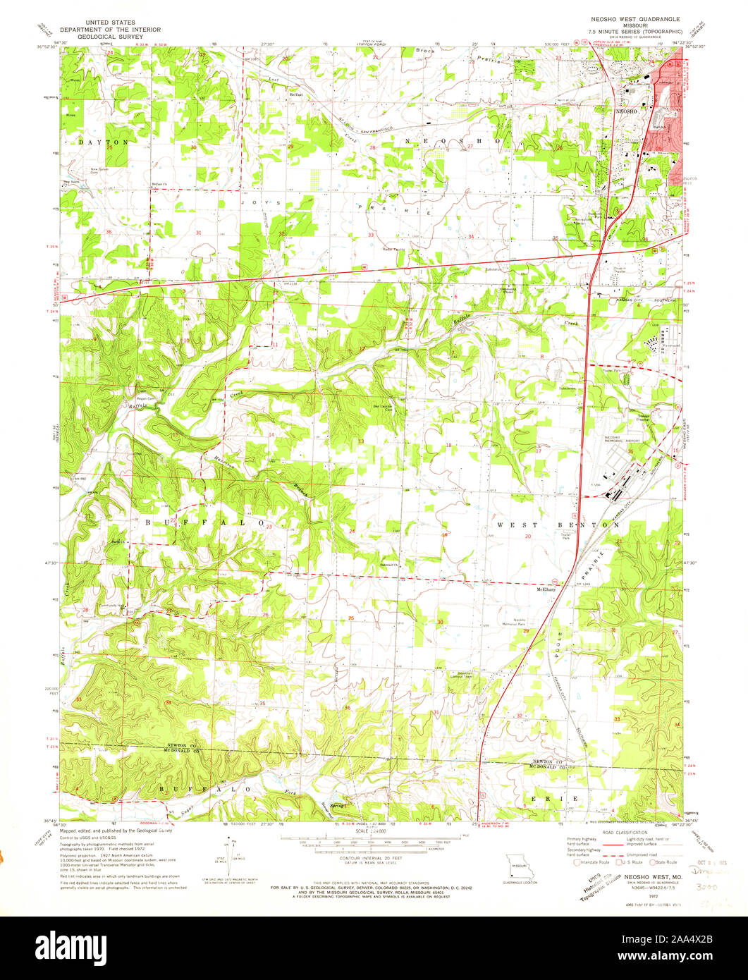 Map of neosho missouri hires stock photography and images Alamy