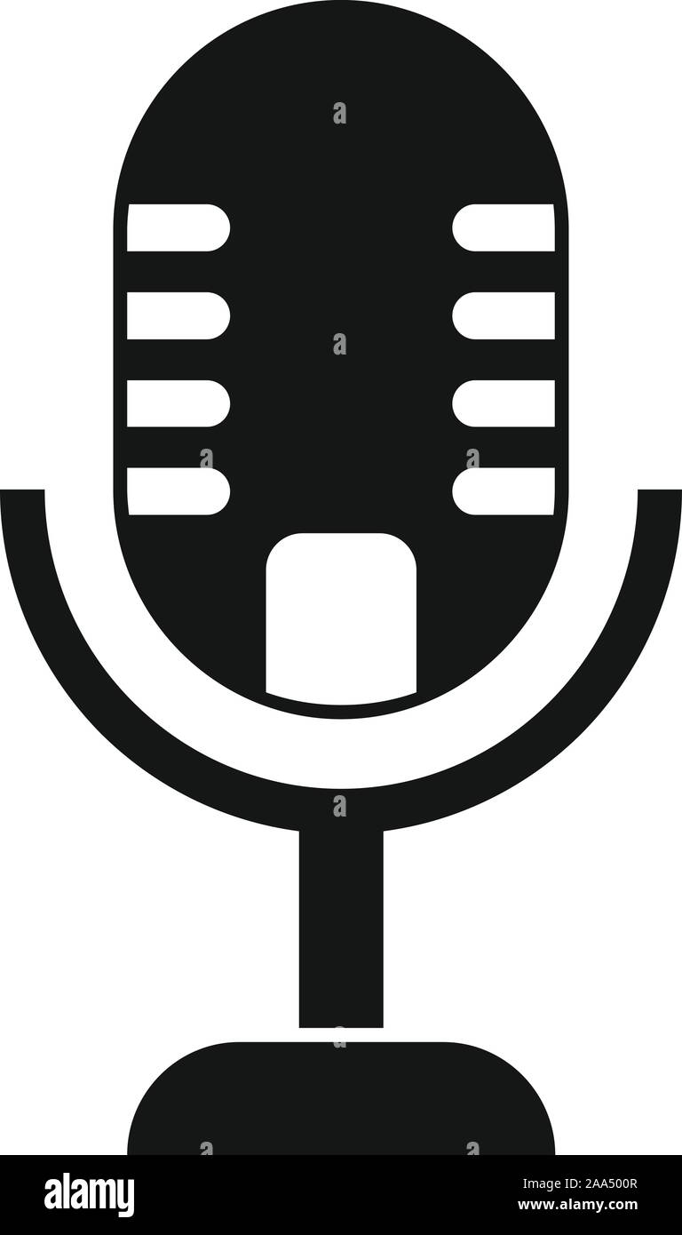 Studio microphone icon. Simple illustration of studio microphone vector ...