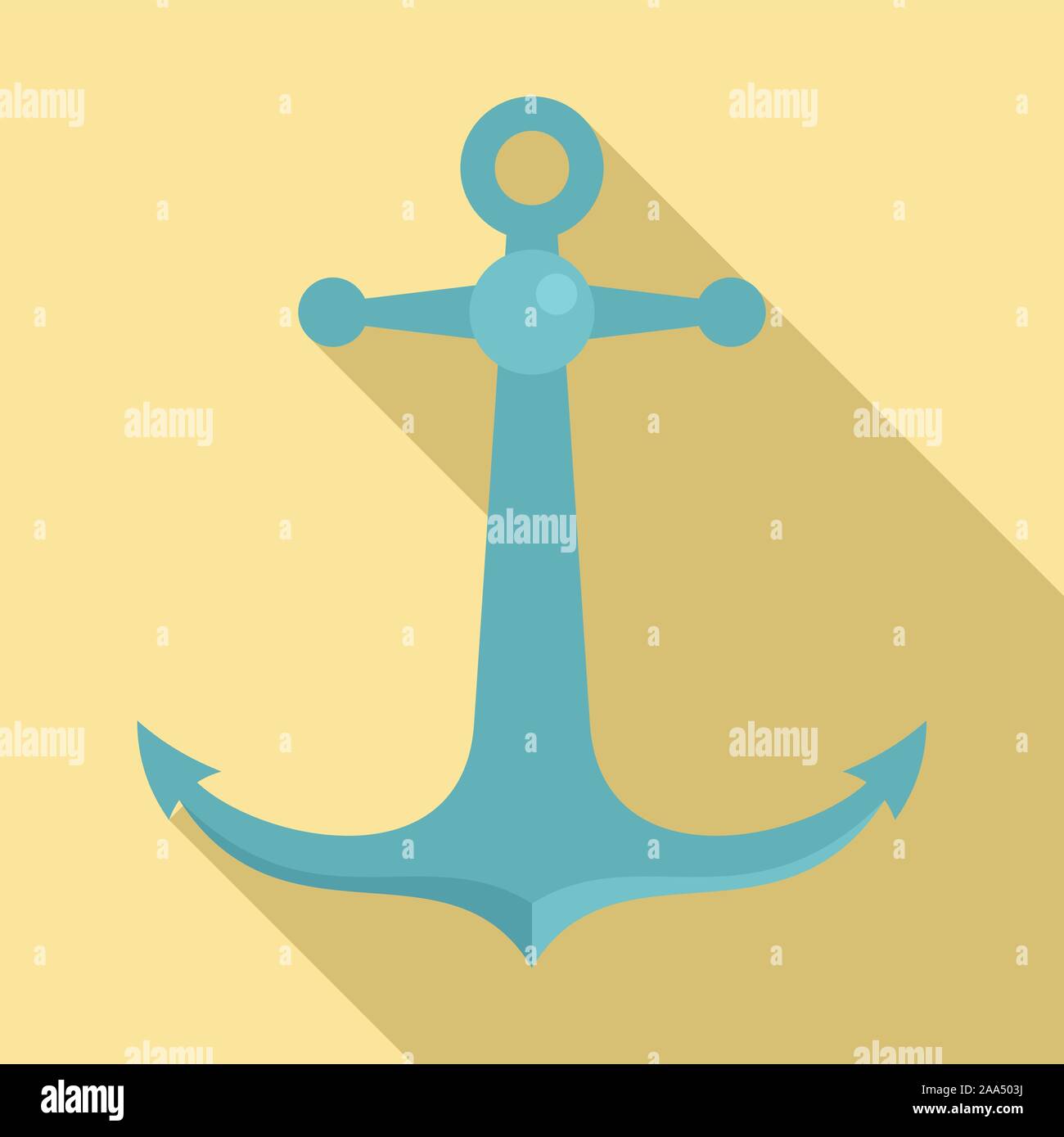Anchor icon. Flat illustration of anchor vector icon for web design ...