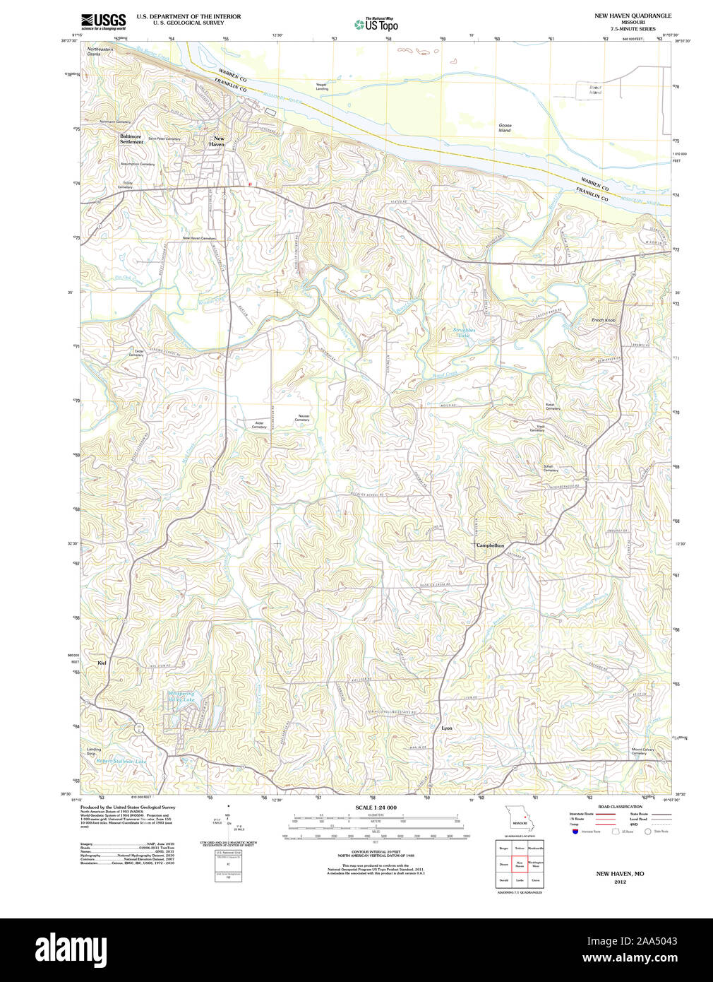 New haven missouri map Cut Out Stock Images & Pictures Alamy