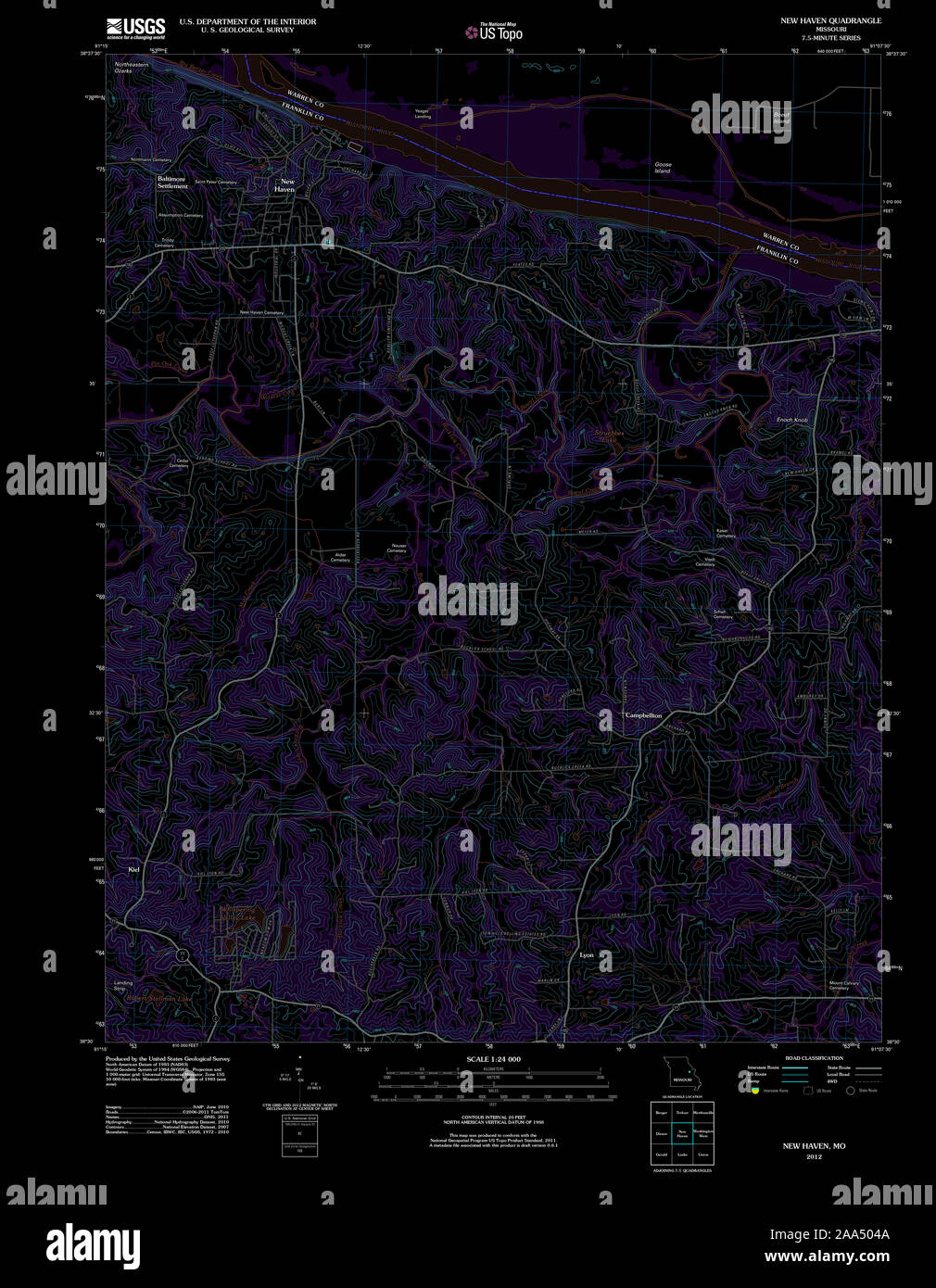 New haven missouri map hires stock photography and images Alamy