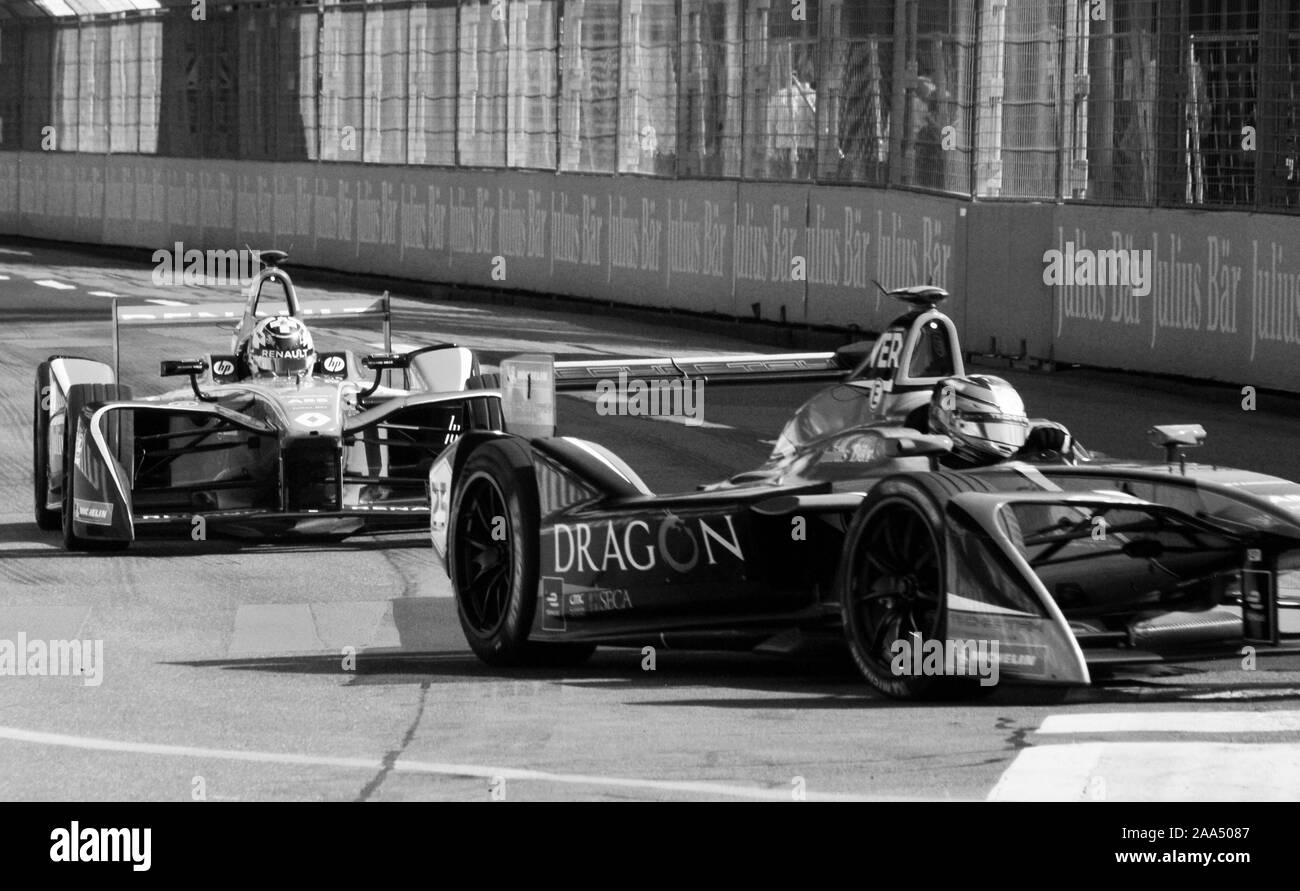 ABB Formula-E Race in Zürich-City: The first race since 64 years in Switzerland stimulates the zero-emission technology Stock Photo