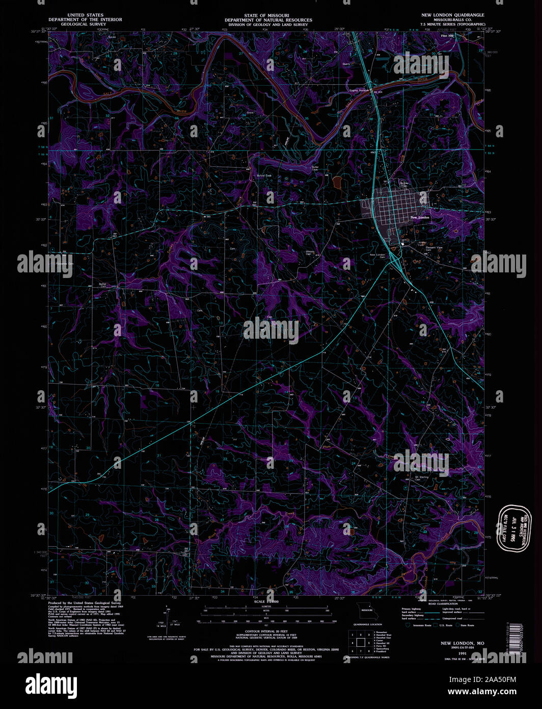 New london missouri map hires stock photography and images Alamy
