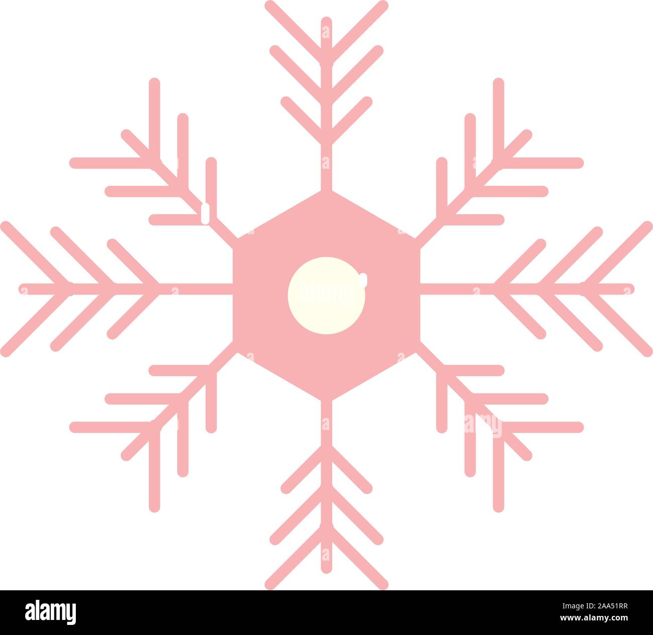 merry christmas snowflake ornament decoration icon vector illustration ...