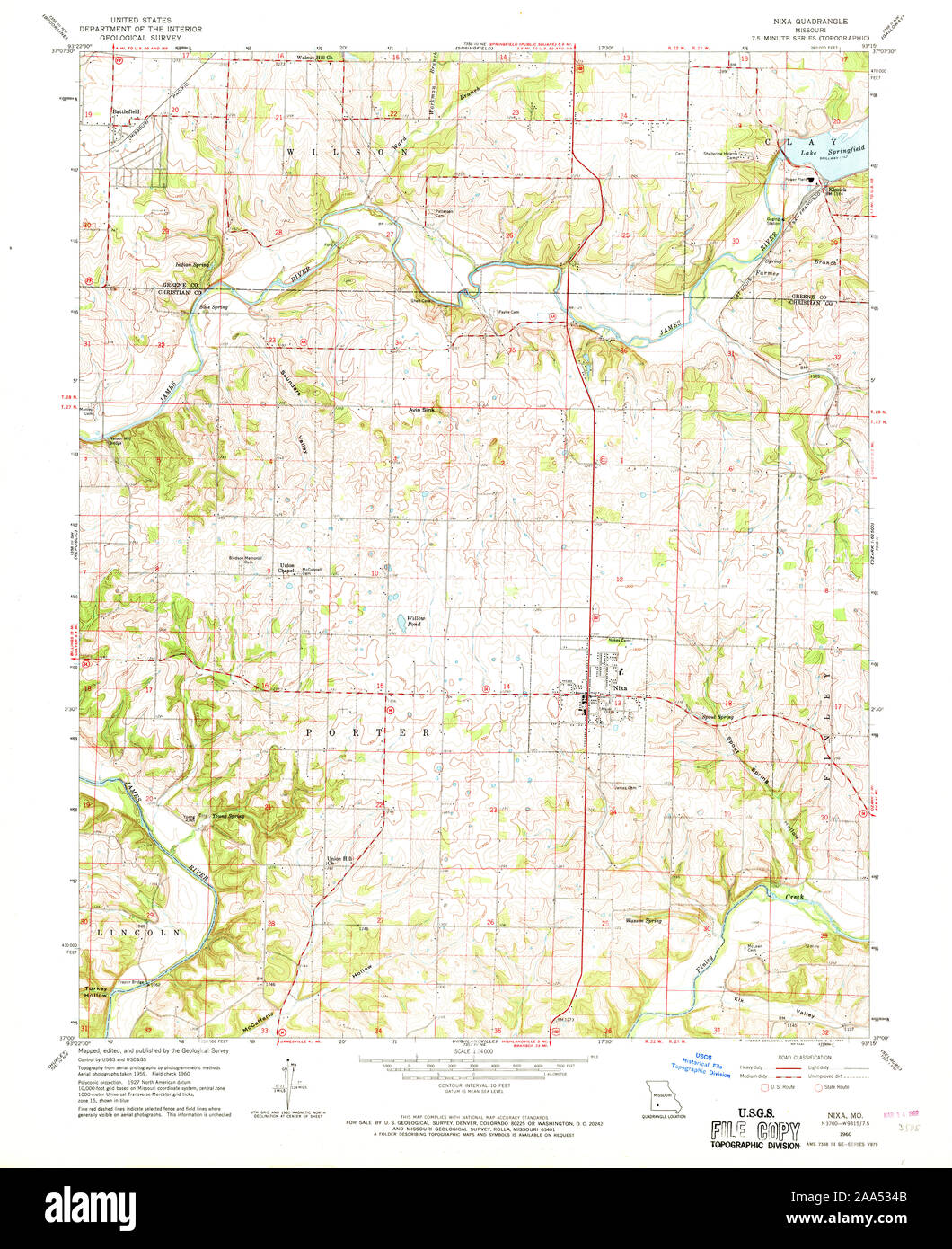 Map of nixa hires stock photography and images Alamy