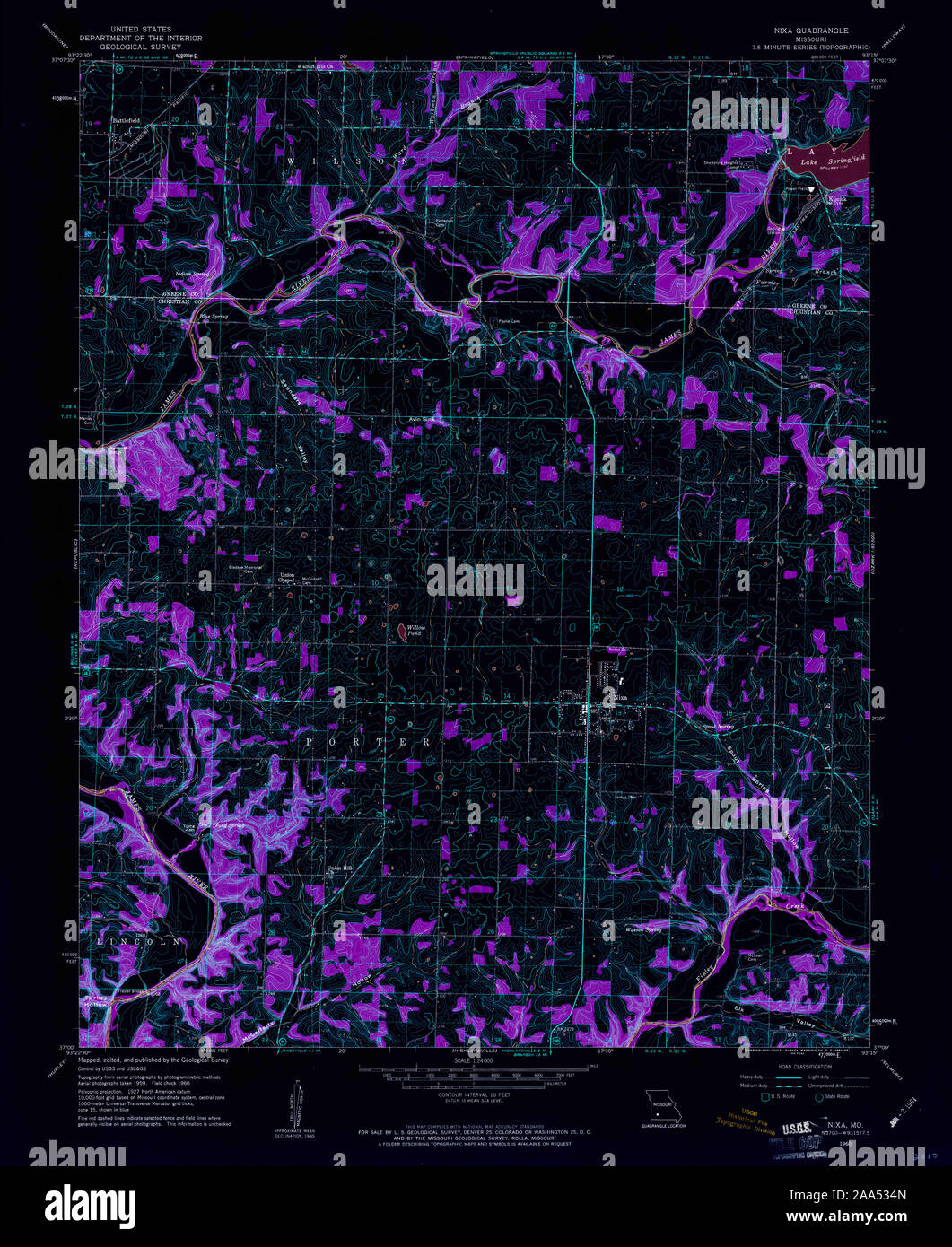 Map Of Nixa Missouri High Resolution Stock Photography and Images Alamy