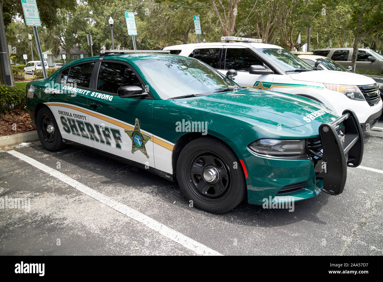 osceola county sheriff department dodge charger patrol vehicle suv florida usa Stock Photo