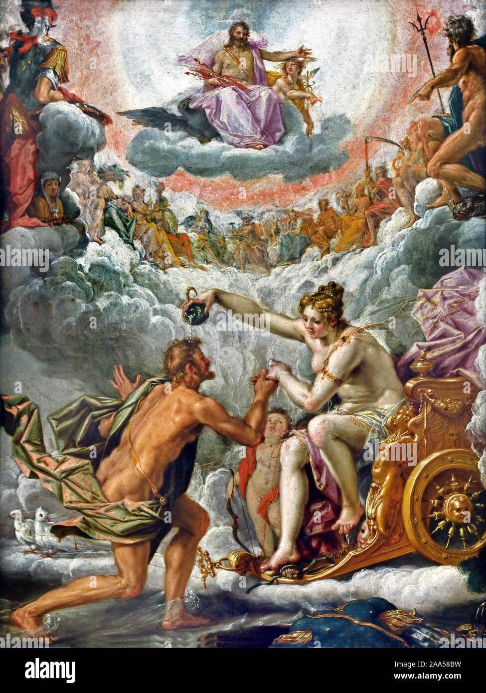 Venus leading Aeneas into Olympus BY Peter Candid Pieter de Witte