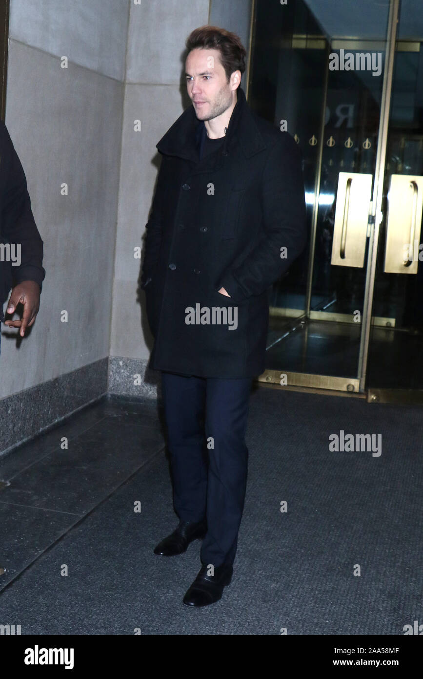 New York, NY, USA. 19th Nov, 2019. Taylor Kitsch seen at NBC's Today