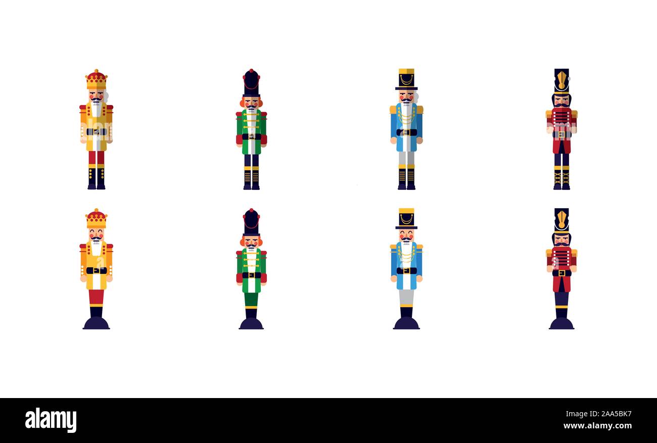 nutcracker icon set pack, High Quality variety symbols Vector