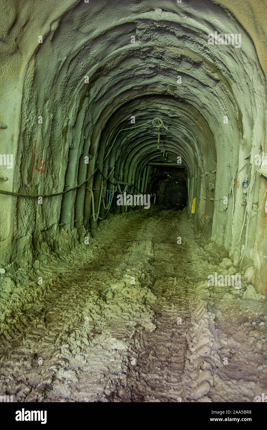 mud tunnel invaded by mud Stock Photo Alamy