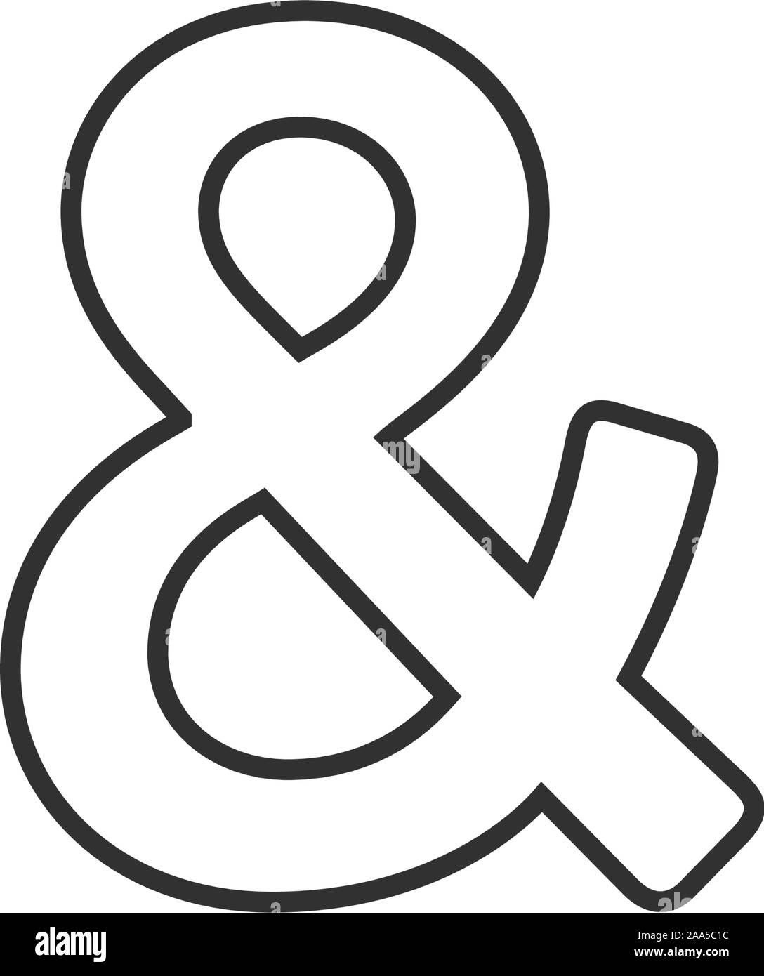 https://c8.alamy.com/comp/2AA5C1C/linear-ampersand-symbol-logogram-representing-the-conjunction-and-stock-vector-illustration-isolated-on-white-background-2AA5C1C.jpg
