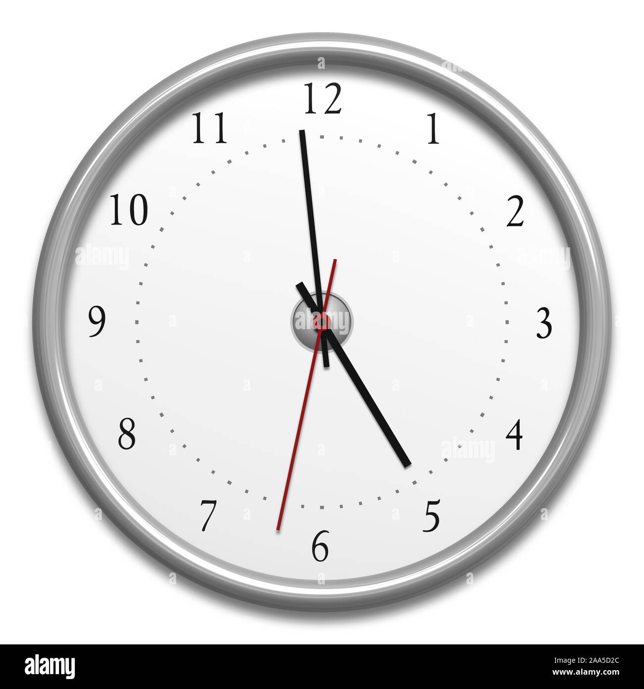 Das einfache Ziffernblatt einer Uhr Stock Photo Alamy