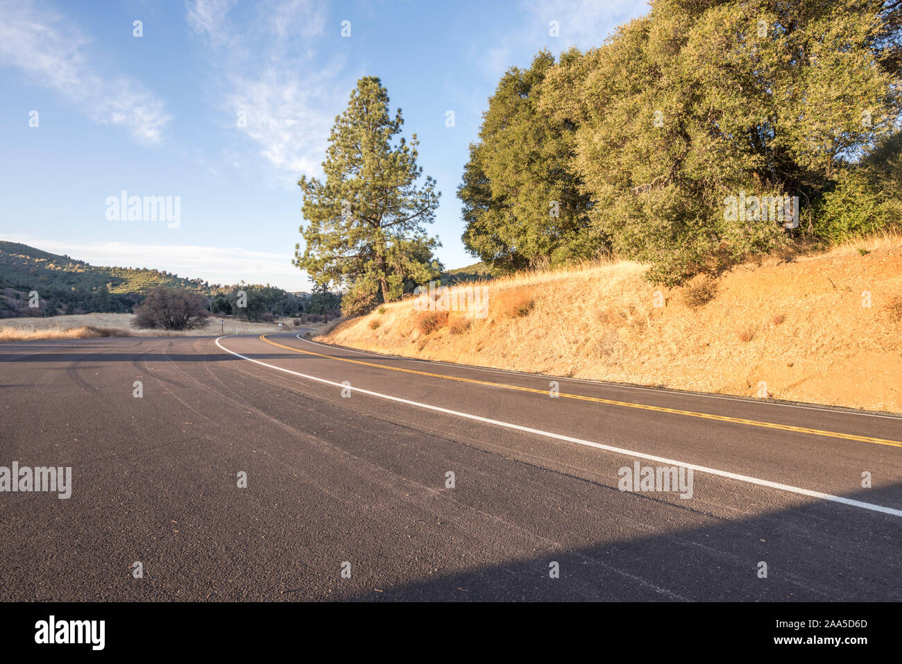 Cuyamaca Rancho State Park on an autumn morning. San Diego county, California, USA. View along California State Route 79. Stock Photo